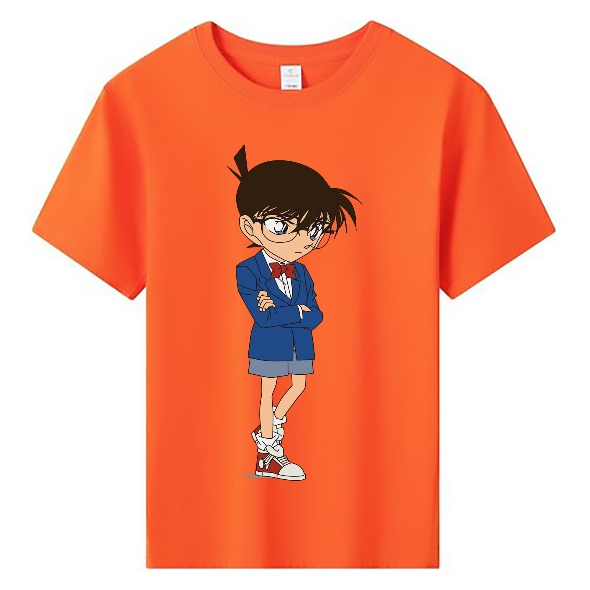 （画像用） 名探偵コナン 江戸川 コナン Detective Conan Conan Edogawa 綿100％キッズTシャツ（フロントプリント）