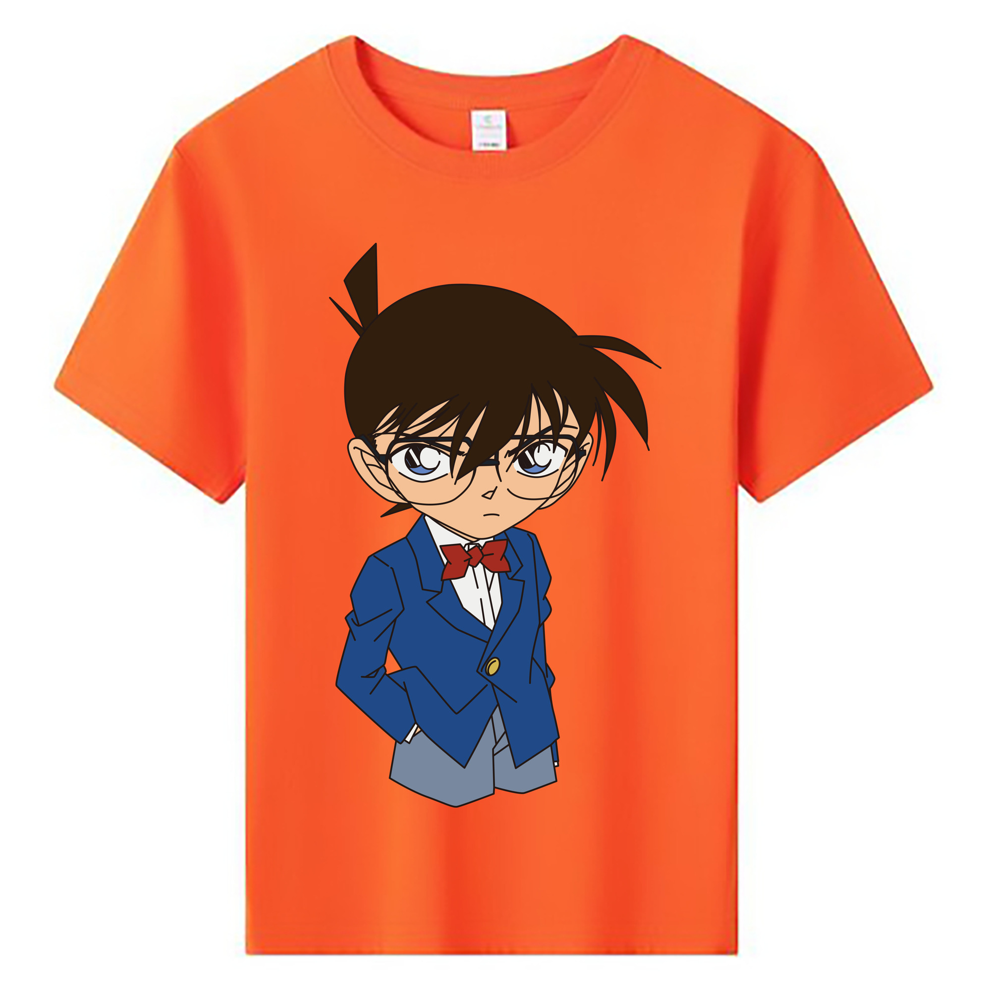 （画像用） 名探偵コナン 江戸川 コナン Detective Conan Conan Edogawa 綿100％キッズTシャツ（フロントプリント）