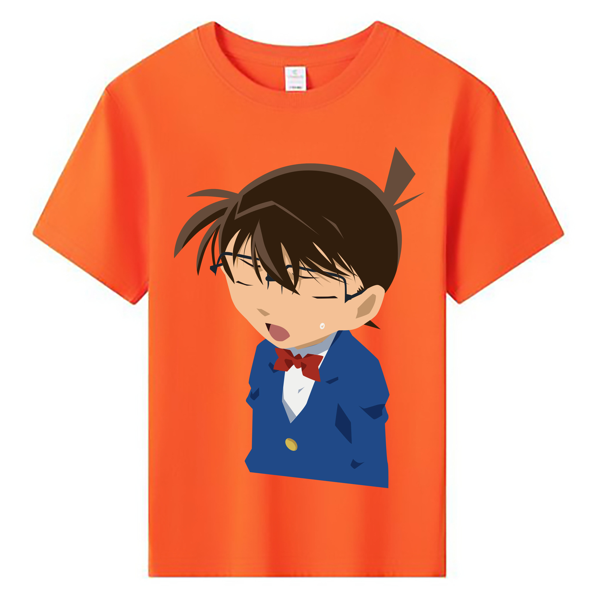 （画像用） 名探偵コナン 江戸川 コナン Detective Conan Conan Edogawa 綿100％キッズTシャツ（フロントプリント）