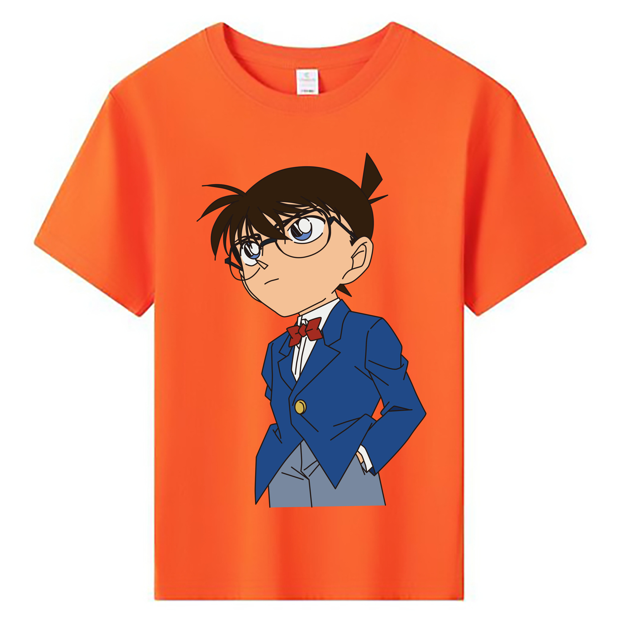 （画像用） 名探偵コナン 江戸川 コナン Detective Conan Conan Edogawa 綿100％キッズTシャツ（フロントプリント）