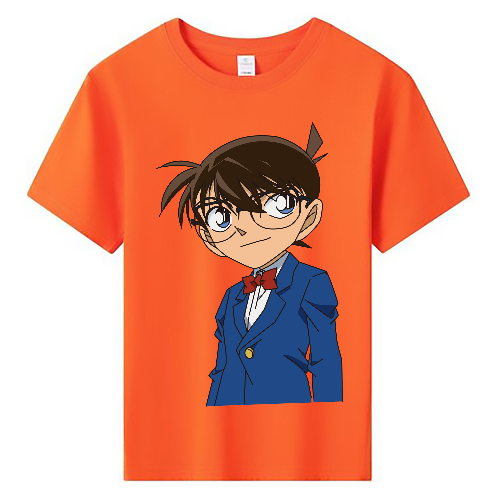 （画像用） 名探偵コナン 江戸川 コナン Detective Conan Conan Edogawa 綿100％キッズTシャツ（フロントプリント）