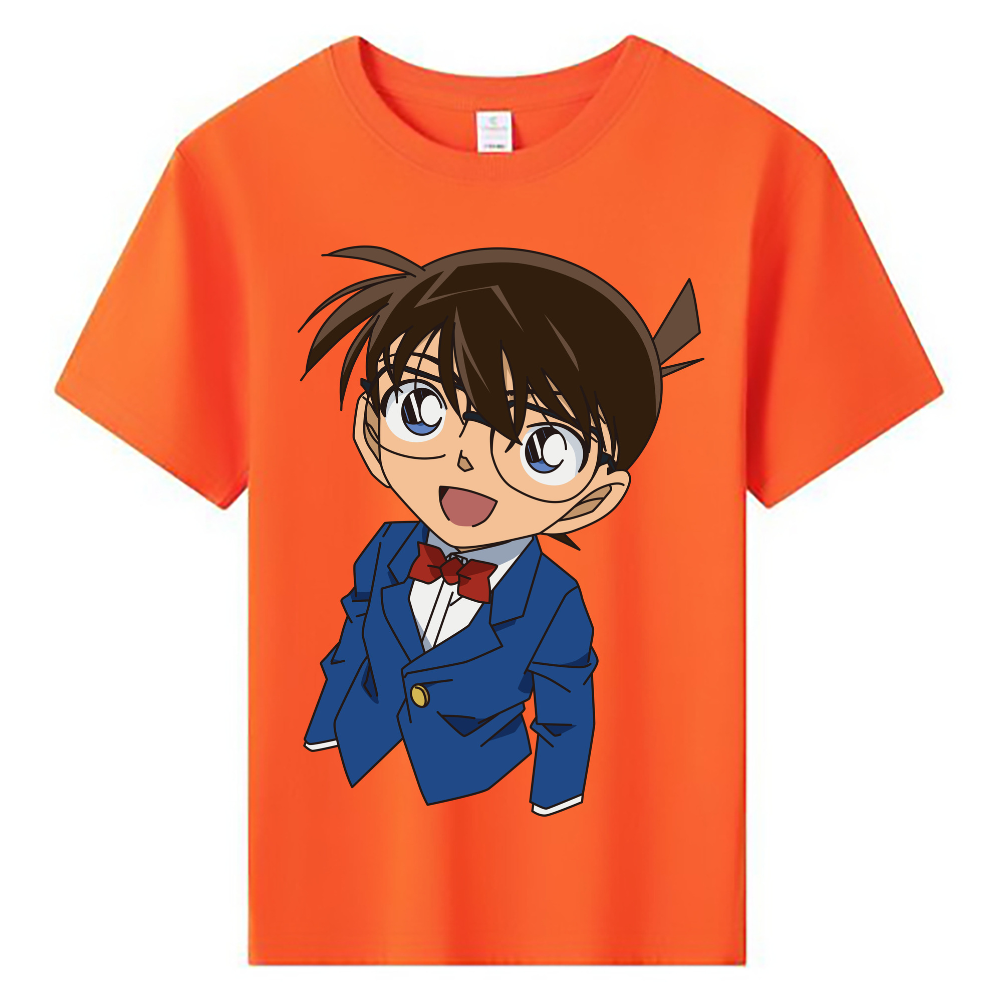 （画像用） 名探偵コナン 江戸川 コナン Detective Conan Conan Edogawa 綿100％キッズTシャツ（フロントプリント）