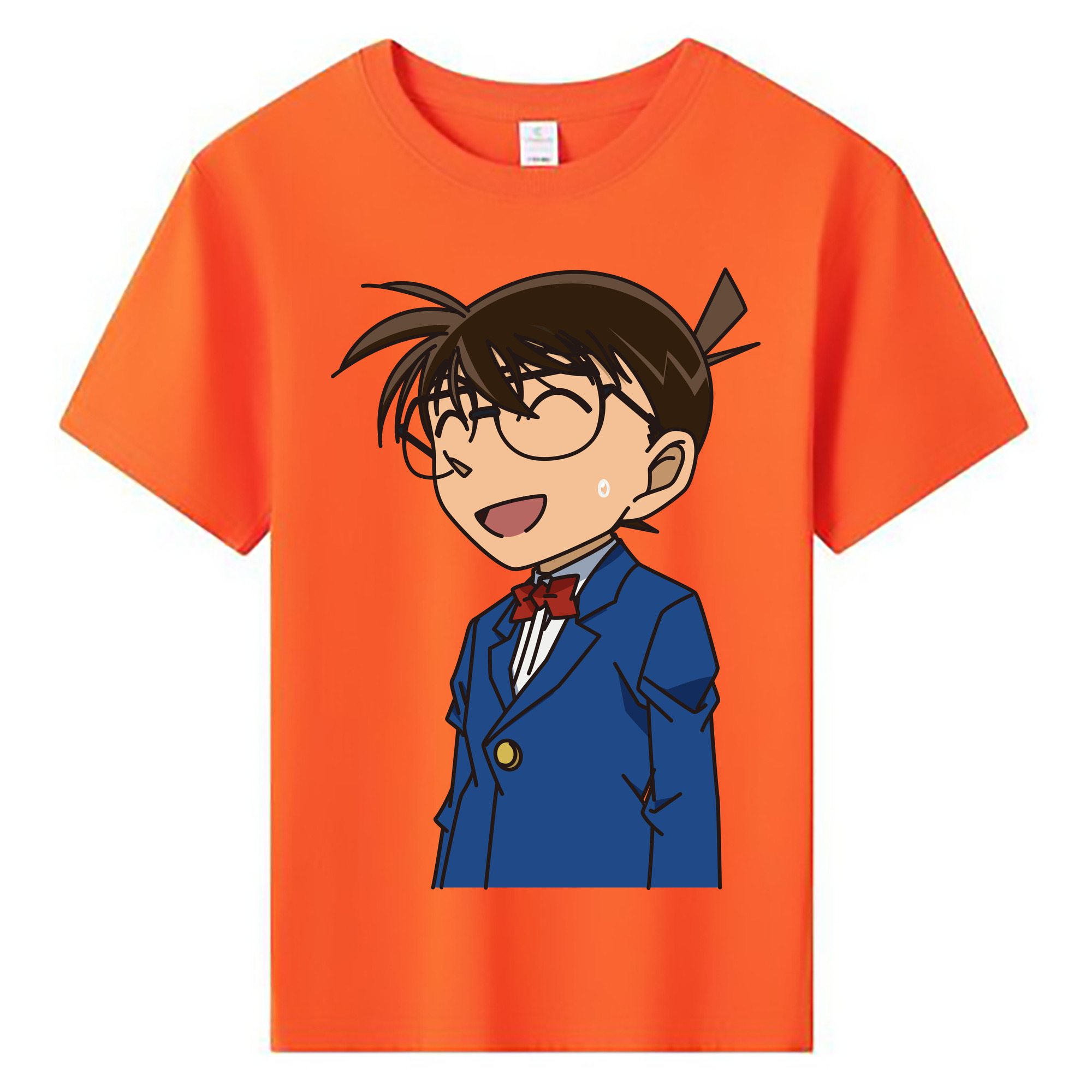 （画像用） 名探偵コナン 江戸川 コナン Detective Conan Conan Edogawa 綿100％キッズTシャツ（フロントプリント）