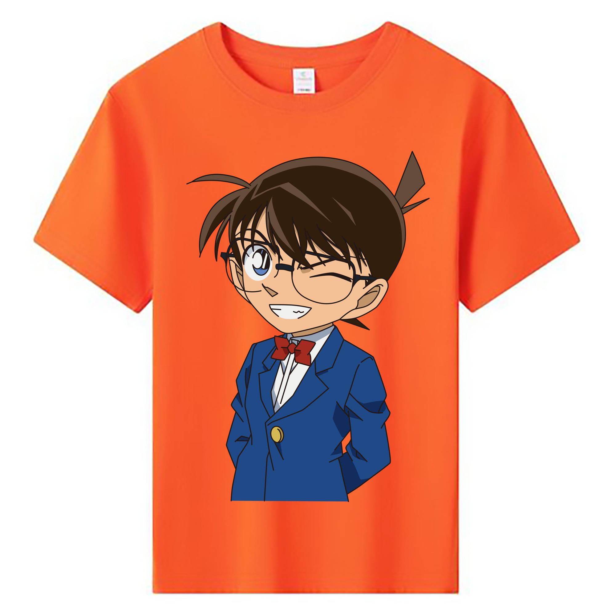 （画像用） 名探偵コナン 江戸川 コナン Detective Conan Conan Edogawa 綿100％キッズTシャツ（フロントプリント）