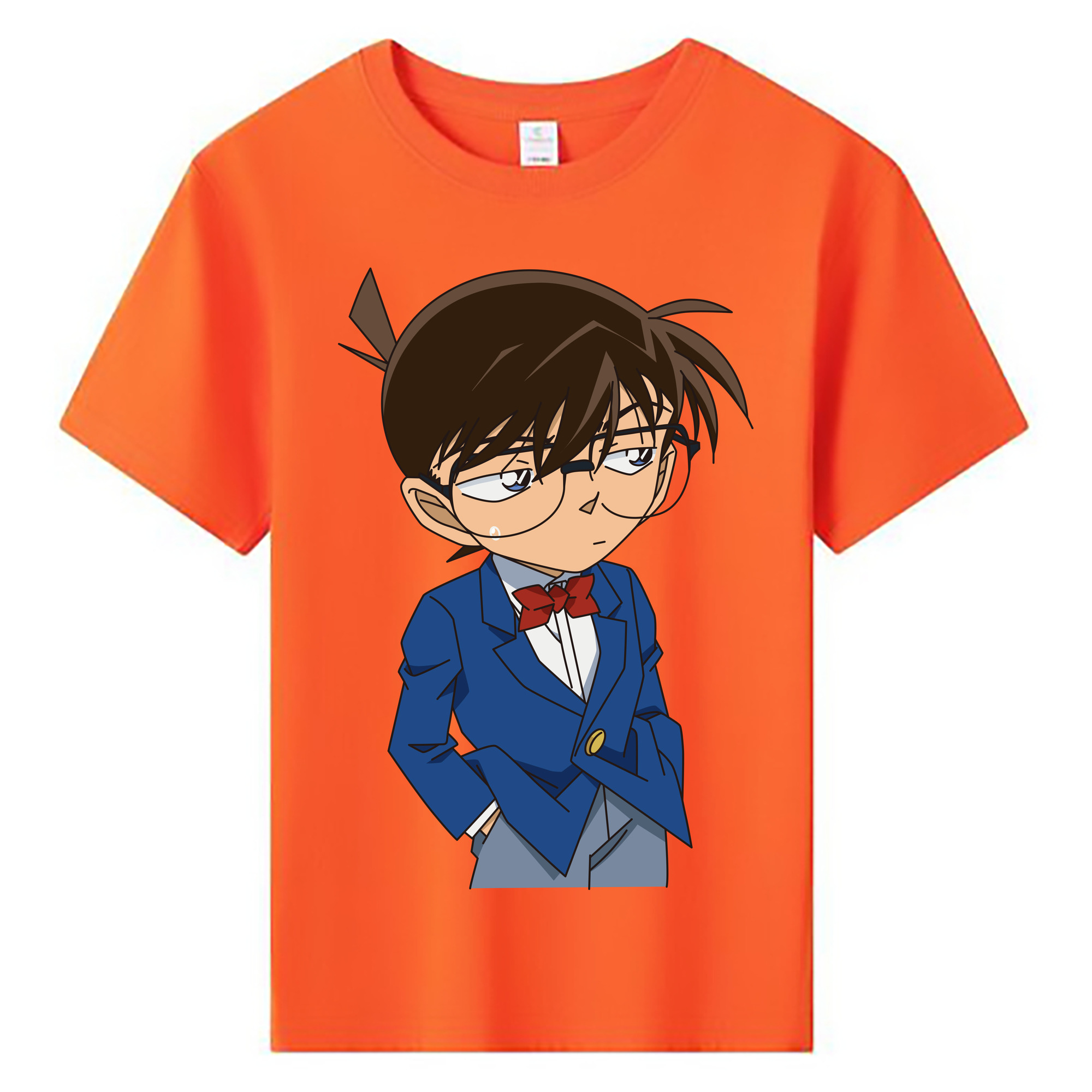 （画像用） 名探偵コナン 江戸川 コナン Detective Conan Conan Edogawa 綿100％キッズTシャツ（フロントプリント）