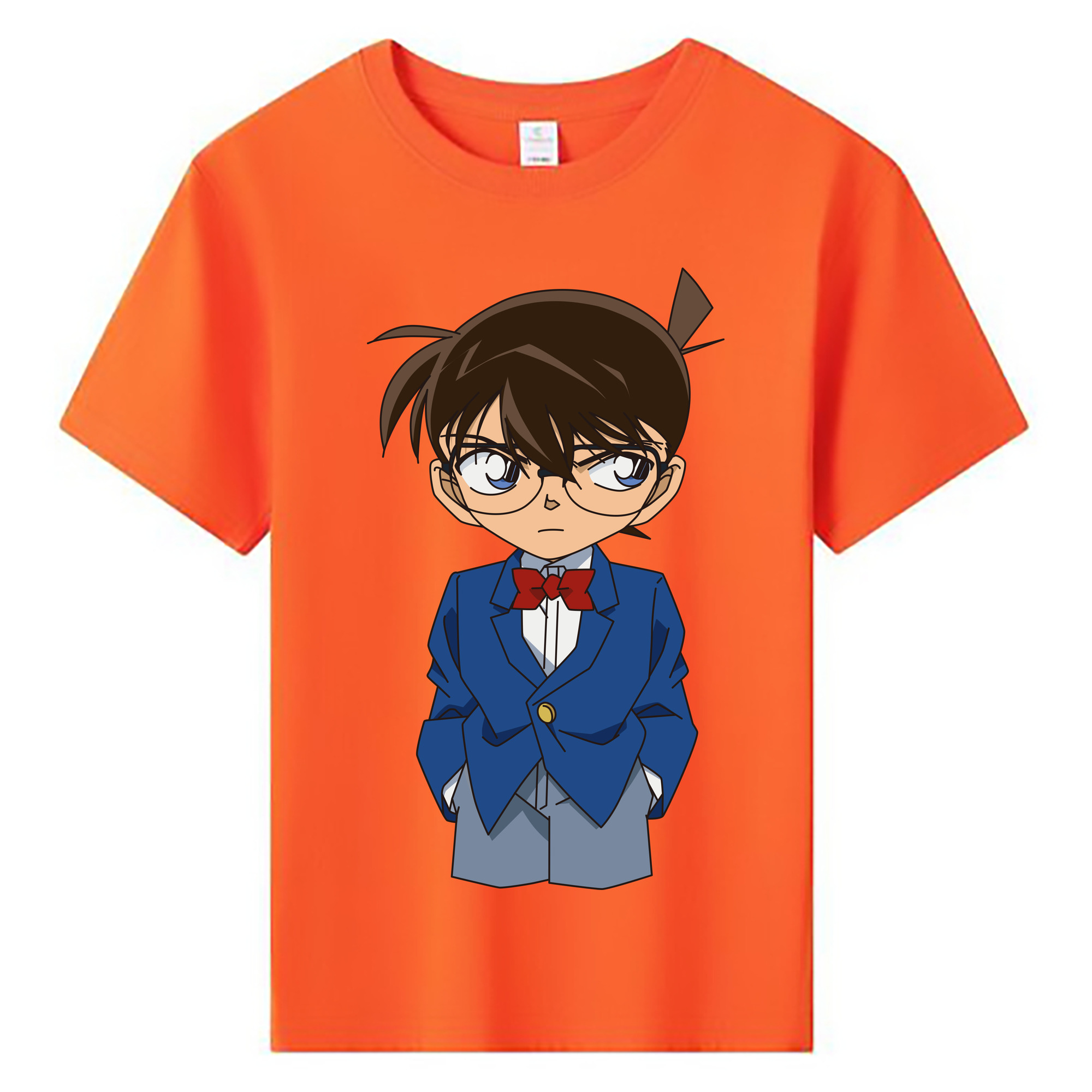 （画像用） 名探偵コナン 江戸川 コナン Detective Conan Conan Edogawa 綿100％キッズTシャツ（フロントプリント）