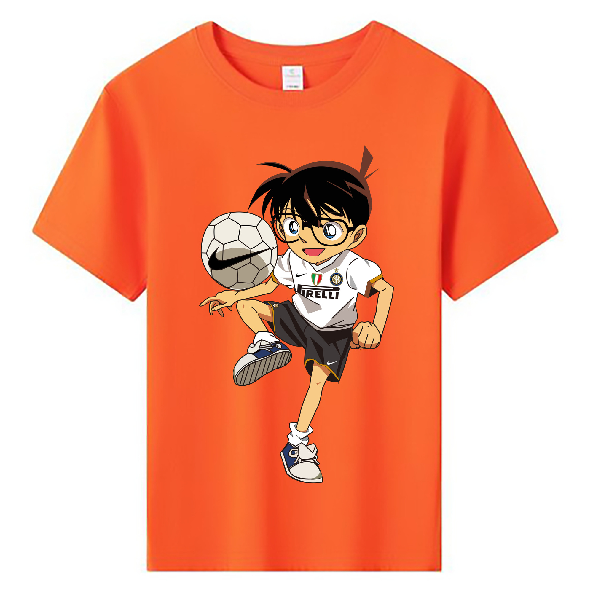 （画像用） 名探偵コナン 江戸川 コナン Detective Conan Conan Edogawa 綿100％キッズTシャツ（フロントプリント）