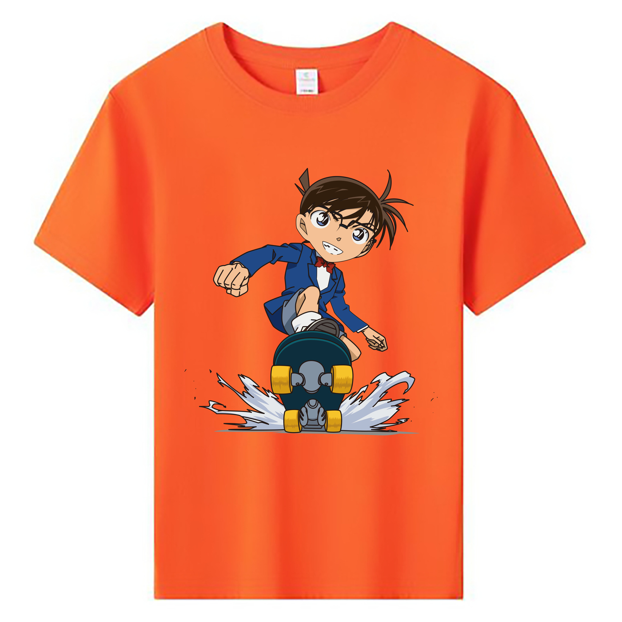 （画像用） 名探偵コナン 江戸川 コナン Detective Conan Conan Edogawa 綿100％キッズTシャツ（フロントプリント）