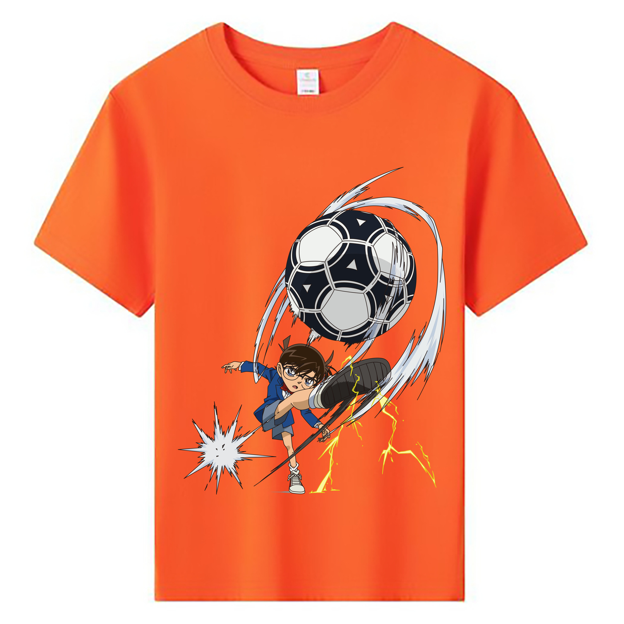 （画像用） 名探偵コナン 江戸川 コナン Detective Conan Conan Edogawa 綿100％キッズTシャツ（フロントプリント）