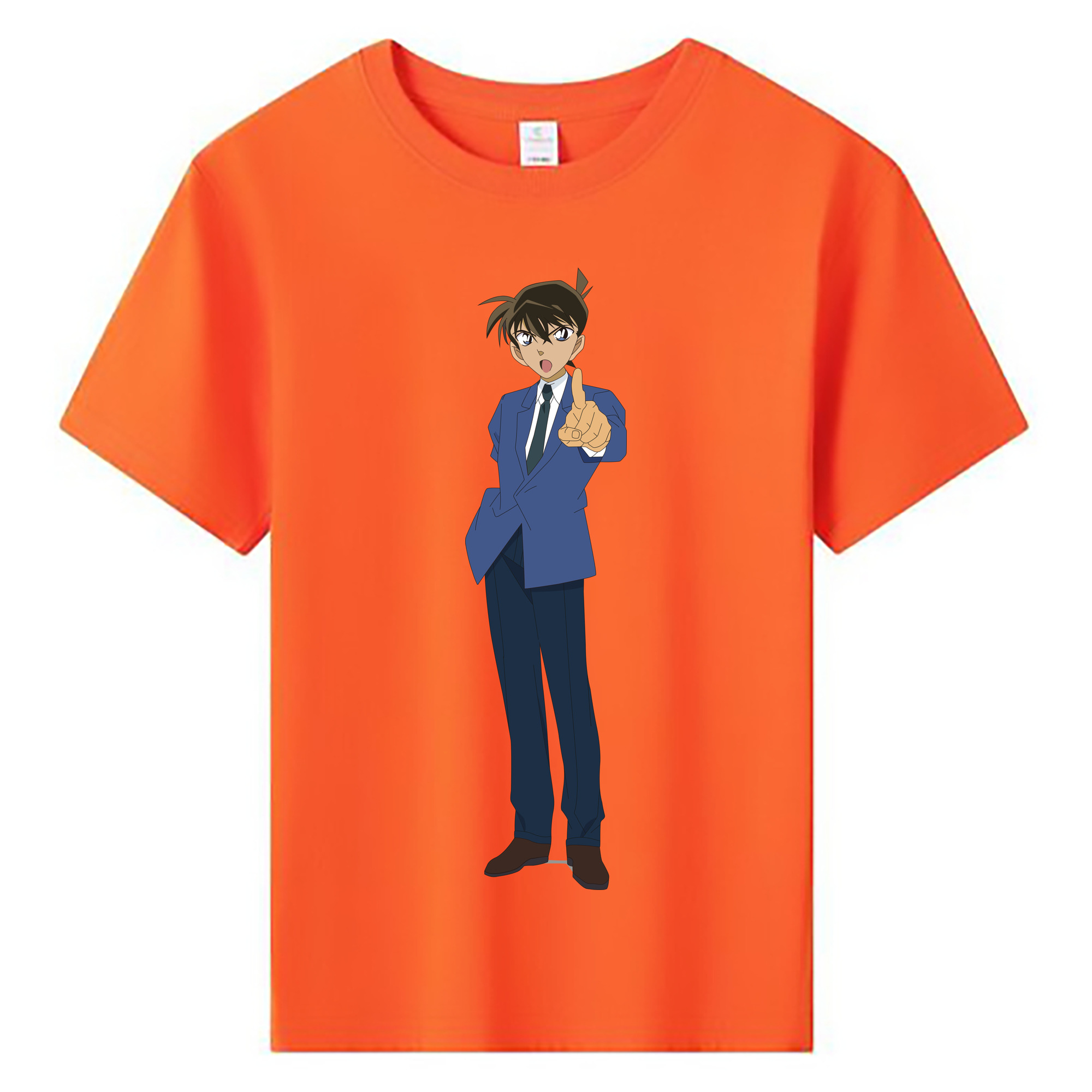 （画像用） 名探偵コナン 江戸川 コナン Detective Conan Conan Edogawa 綿100％キッズTシャツ（フロントプリント）