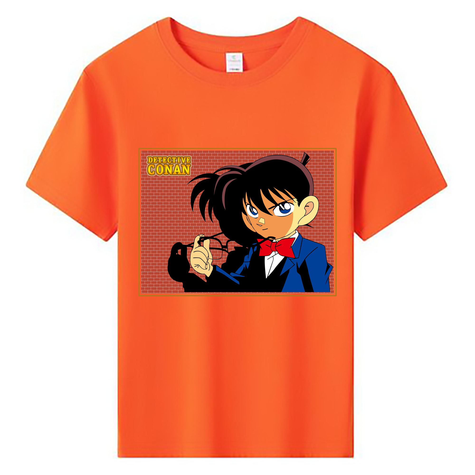 （画像用） 名探偵コナン 江戸川 コナン Detective Conan Conan Edogawa 綿100％キッズTシャツ（フロントプリント）