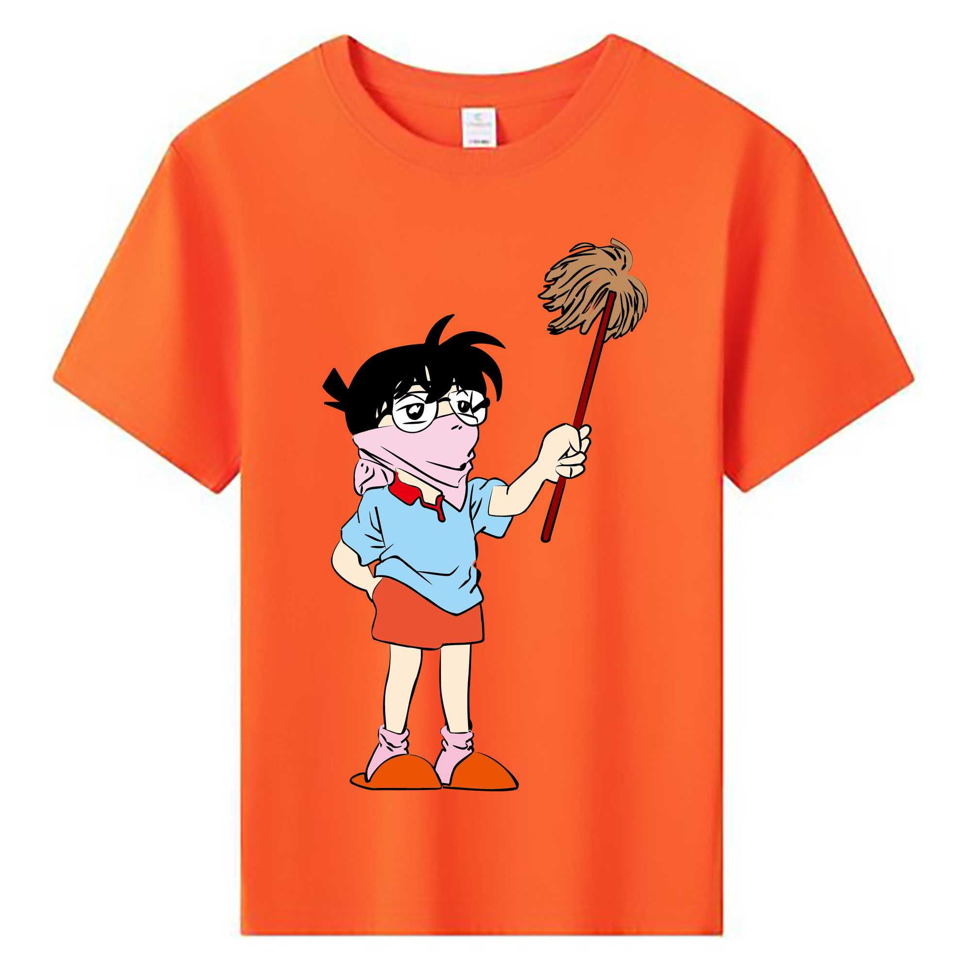 （画像用） 名探偵コナン 江戸川 コナン Detective Conan Conan Edogawa 綿100％キッズTシャツ（フロントプリント）