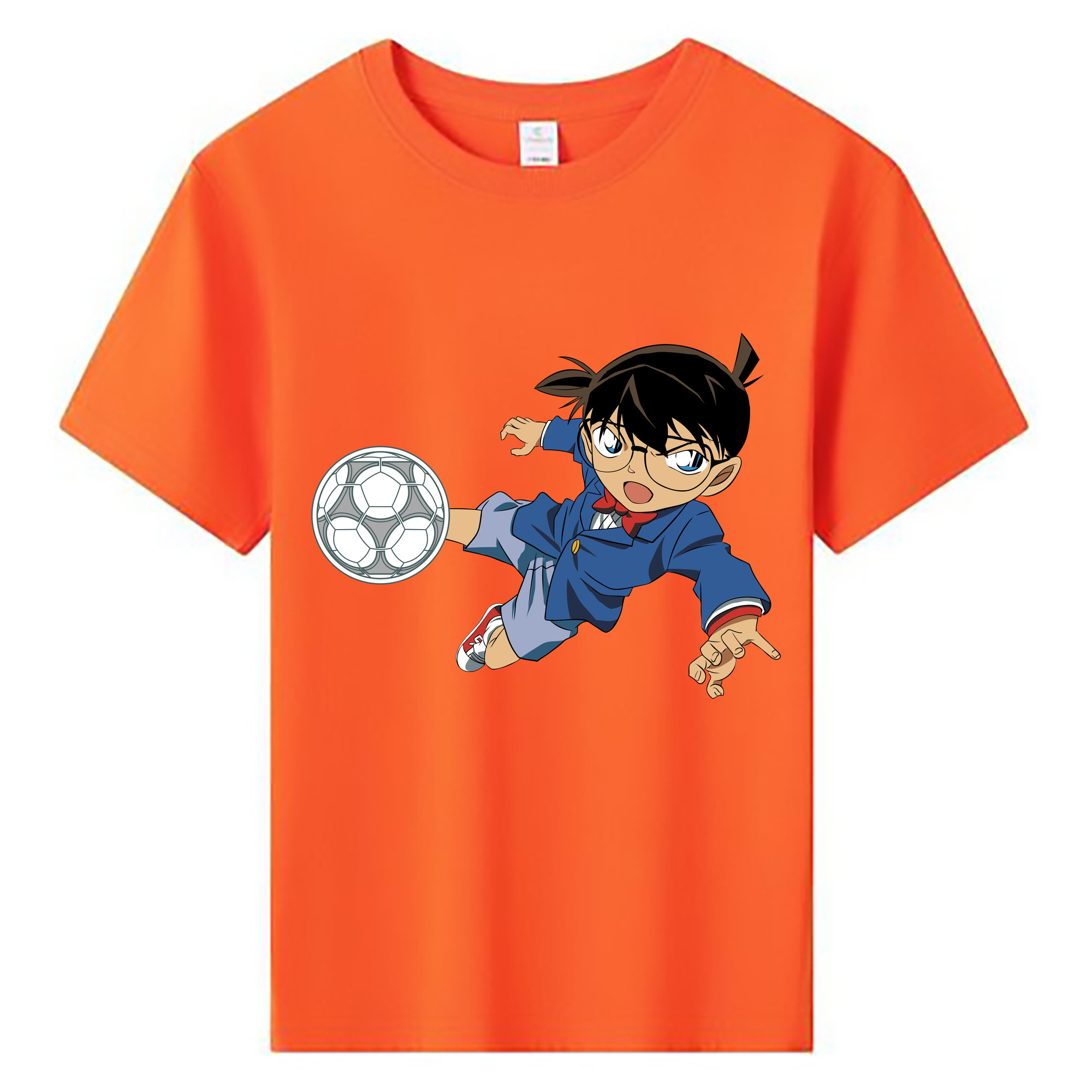 （画像用） 名探偵コナン 江戸川 コナン Detective Conan Conan Edogawa 綿100％キッズTシャツ（フロントプリント）