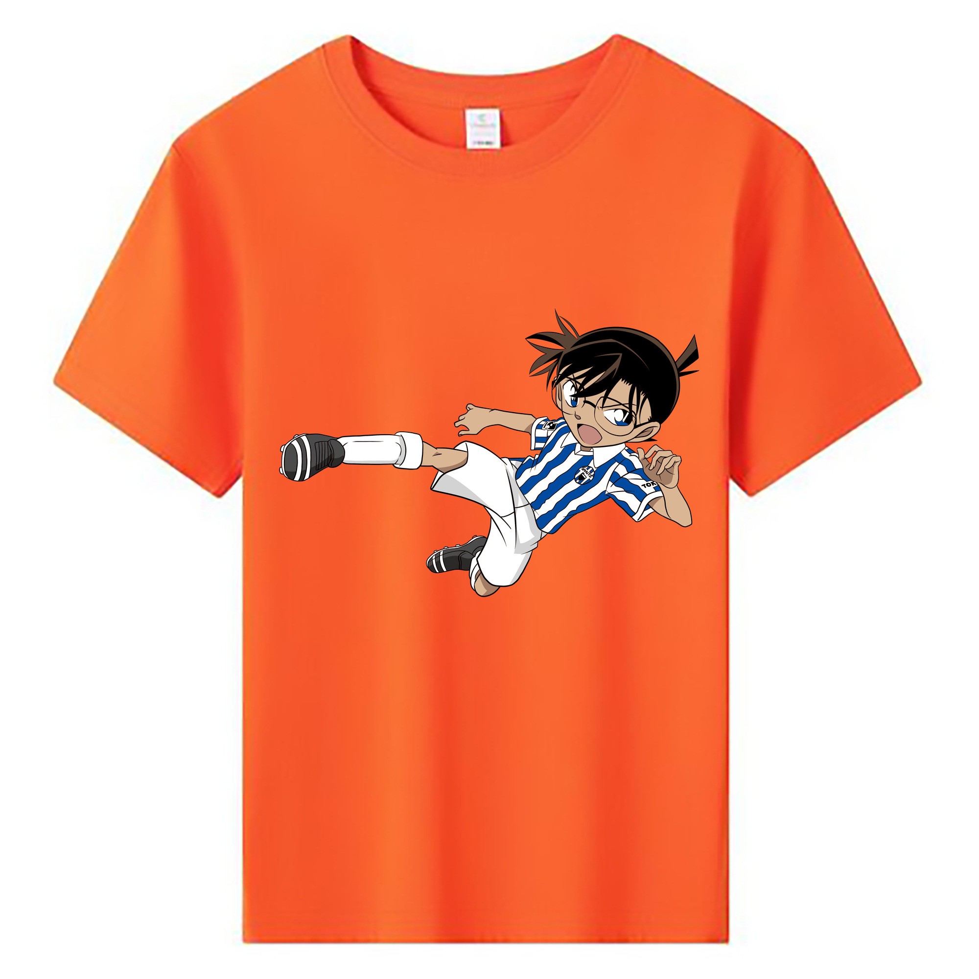 （画像用） 名探偵コナン 江戸川 コナン Detective Conan Conan Edogawa 綿100％キッズTシャツ（フロントプリント）
