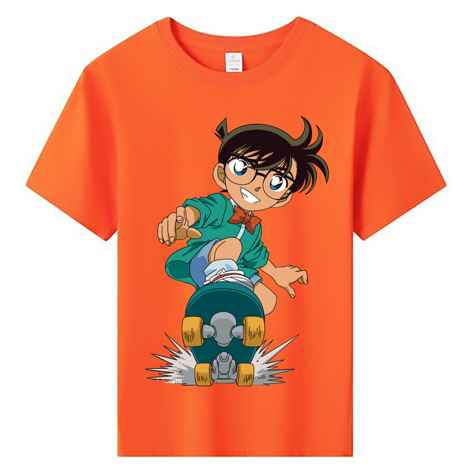 （画像用） 名探偵コナン 江戸川 コナン Detective Conan Conan Edogawa 綿100％キッズTシャツ（フロントプリント）