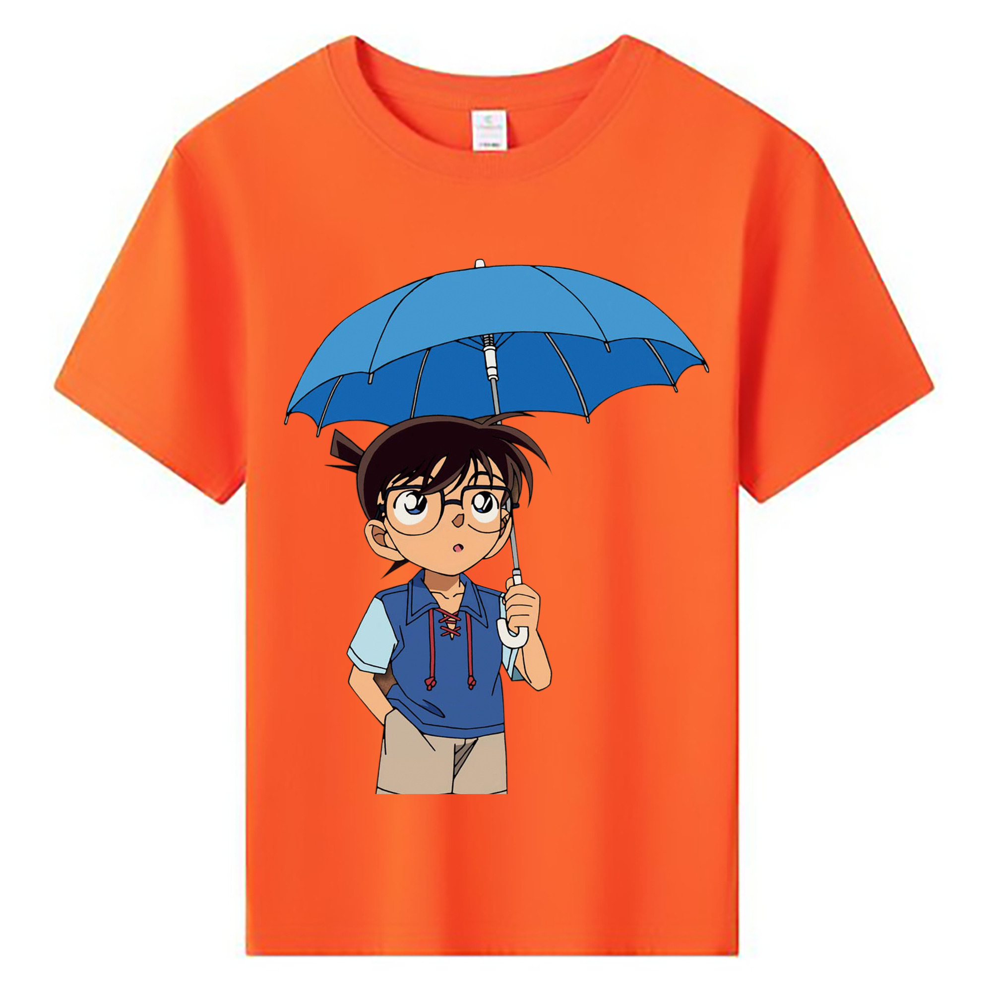 （画像用） 名探偵コナン 江戸川 コナン Detective Conan Conan Edogawa 綿100％キッズTシャツ（フロントプリント）