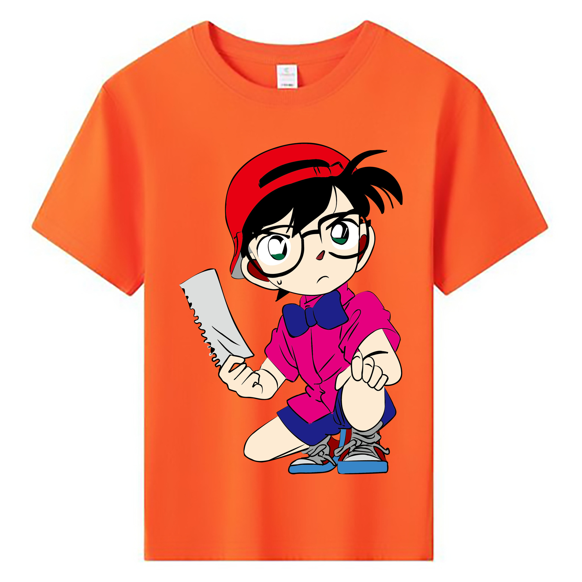 （画像用） 名探偵コナン 江戸川 コナン Detective Conan Conan Edogawa 綿100％キッズTシャツ（フロントプリント）