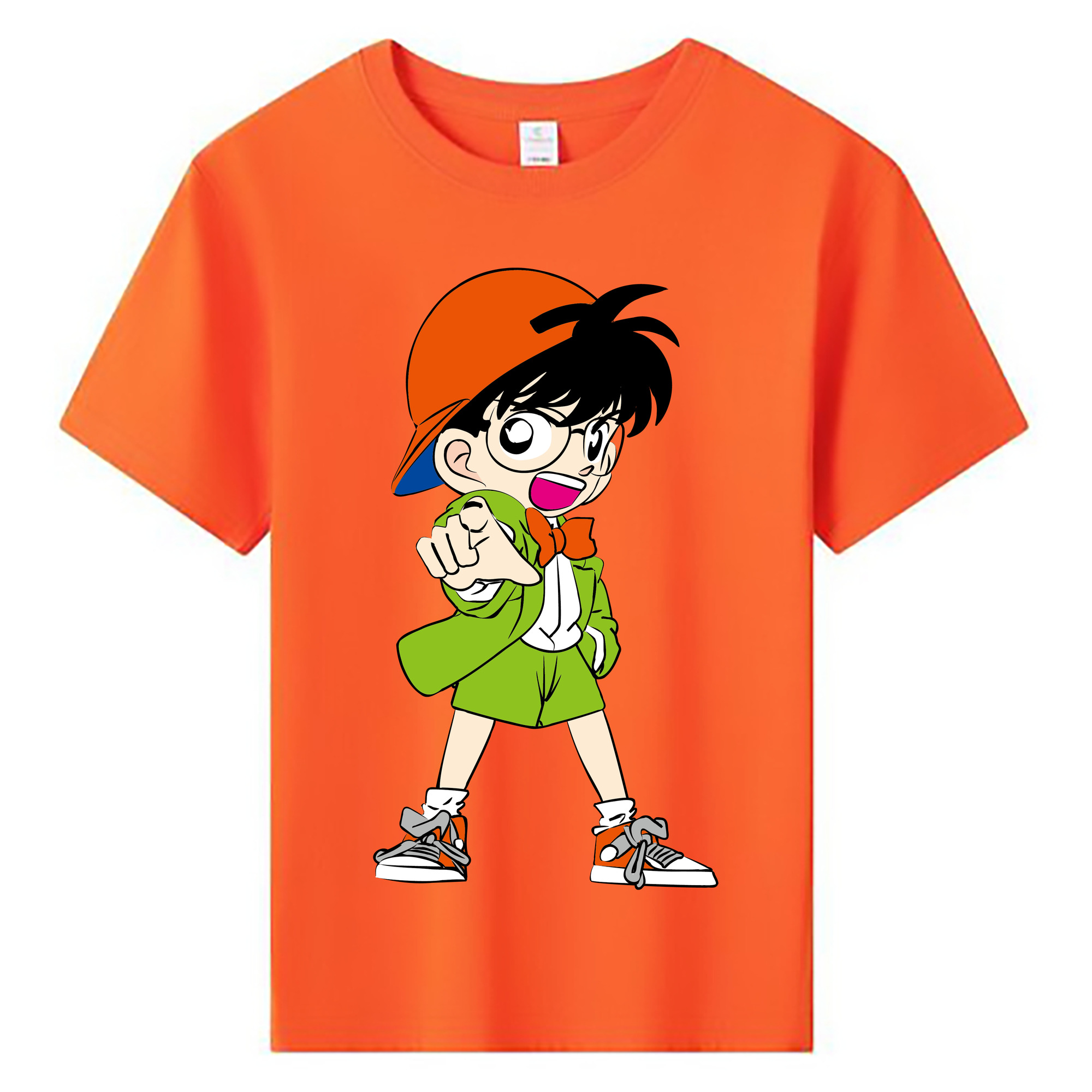 （画像用） 名探偵コナン 江戸川 コナン Detective Conan Conan Edogawa 綿100％キッズTシャツ（フロントプリント）