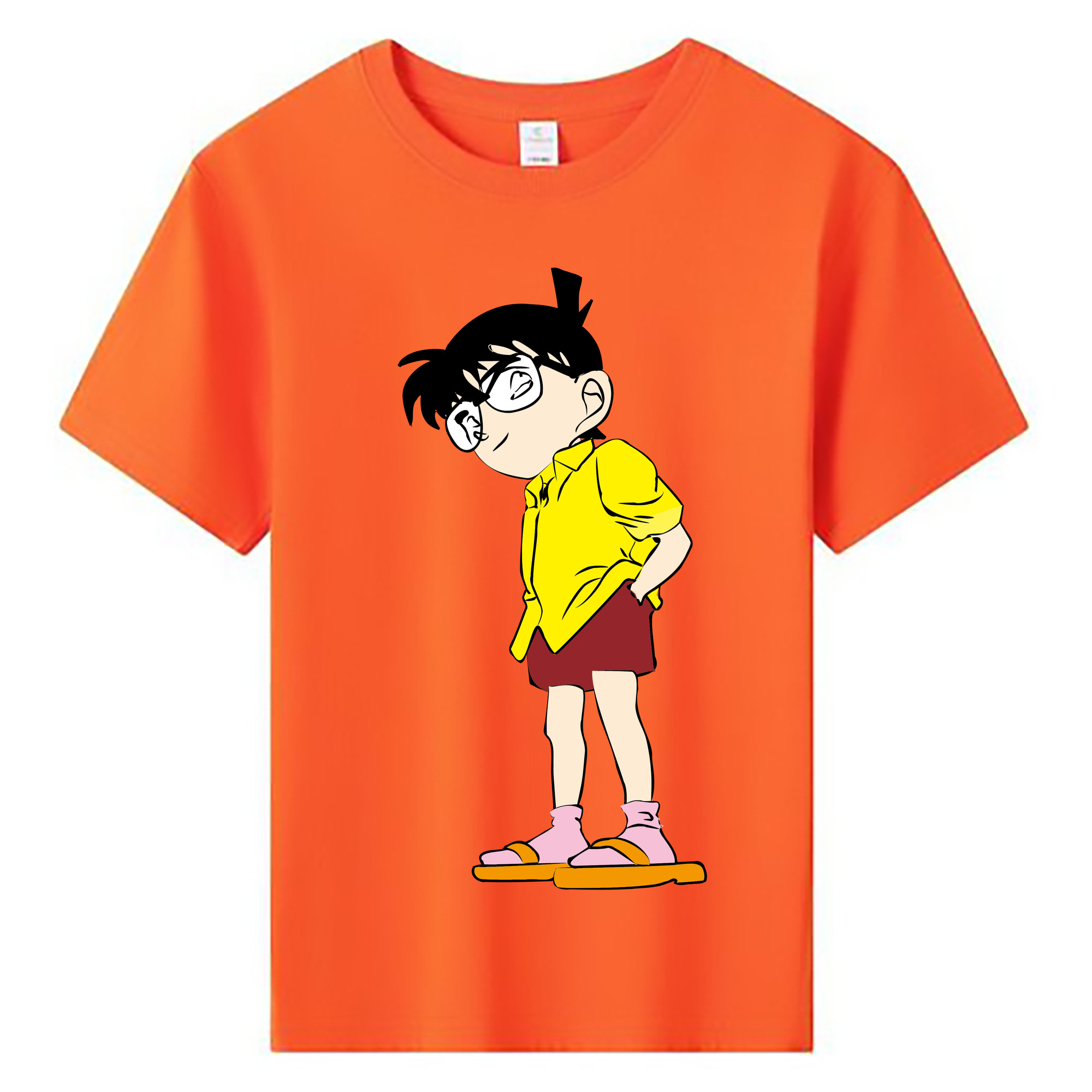 （画像用） 名探偵コナン 江戸川 コナン Detective Conan Conan Edogawa 綿100％キッズTシャツ（フロントプリント）