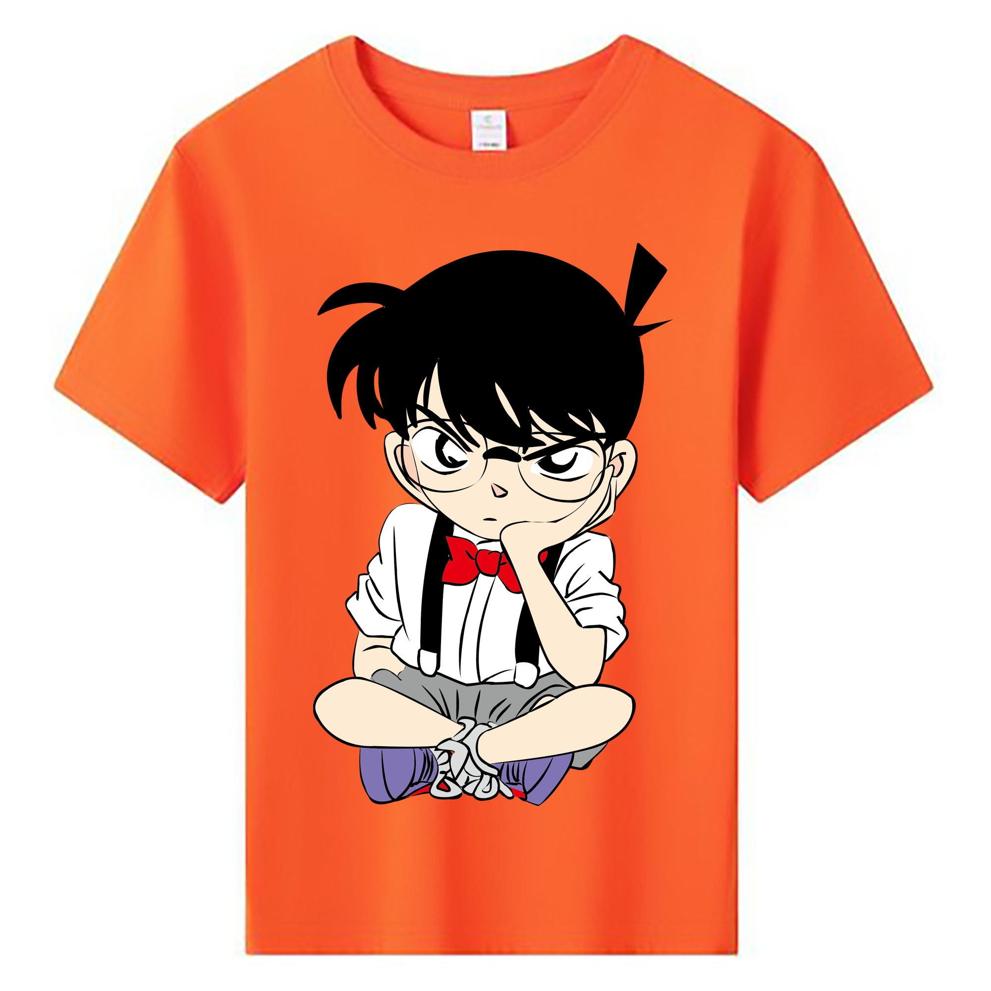 （画像用） 名探偵コナン 江戸川 コナン Detective Conan Conan Edogawa 綿100％キッズTシャツ（フロントプリント）