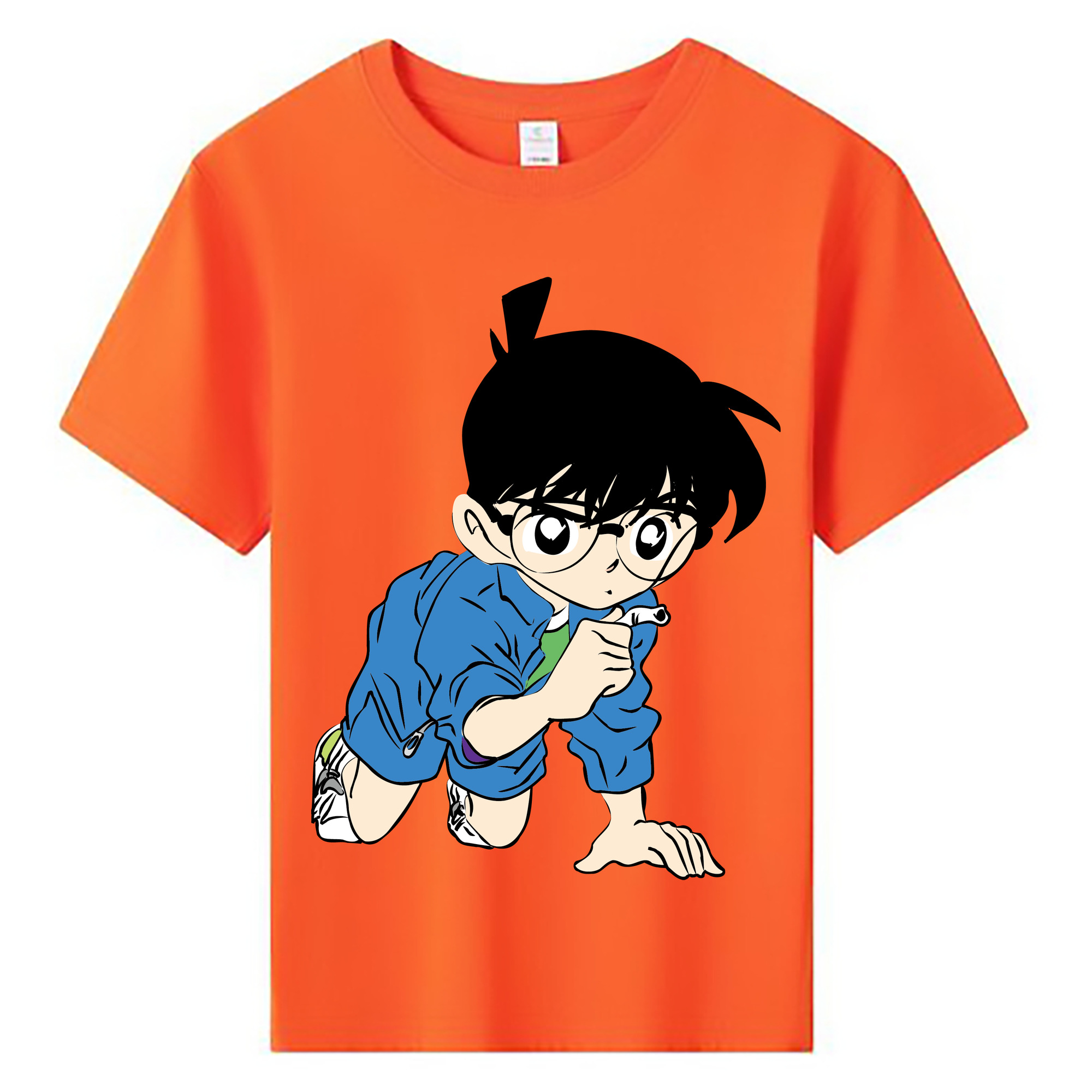 （画像用） 名探偵コナン 江戸川 コナン Detective Conan Conan Edogawa 綿100％キッズTシャツ（フロントプリント）