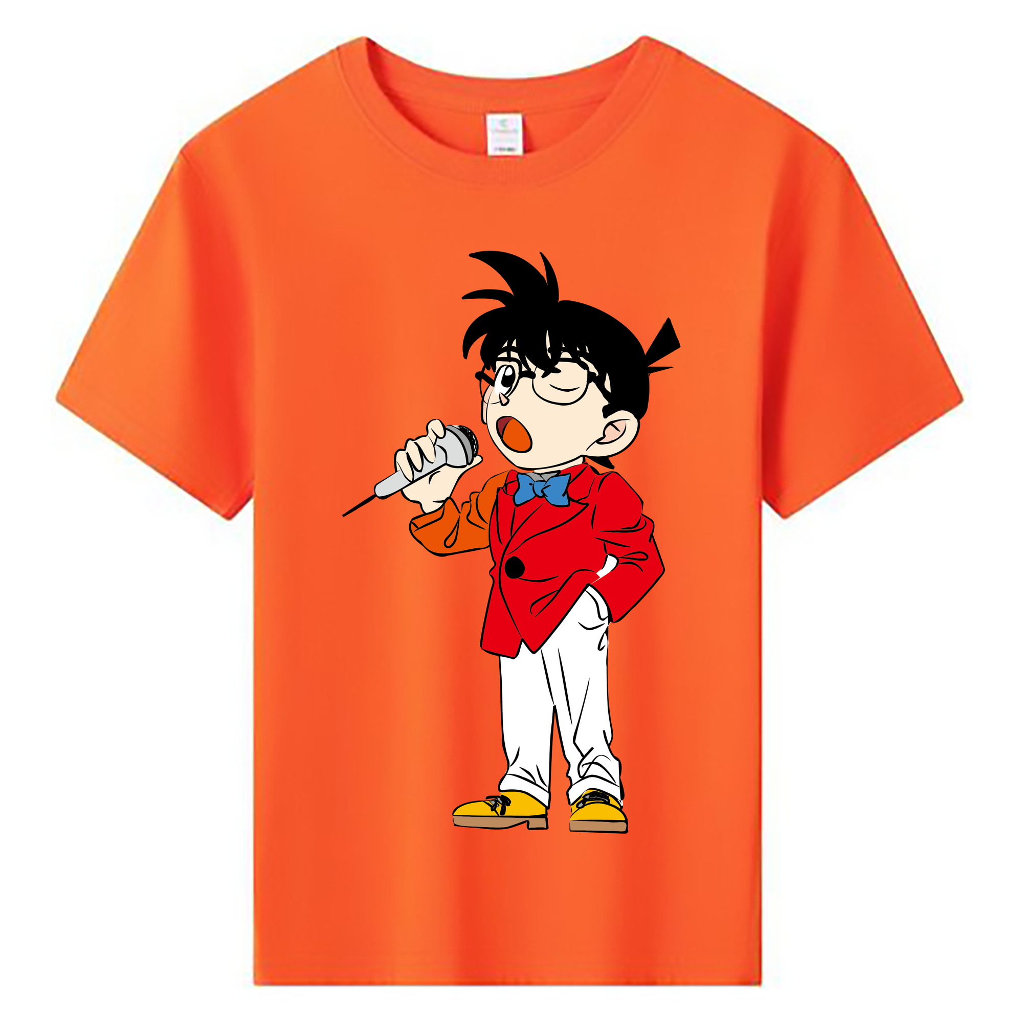 （画像用） 名探偵コナン 江戸川 コナン Detective Conan Conan Edogawa 綿100％キッズTシャツ（フロントプリント）