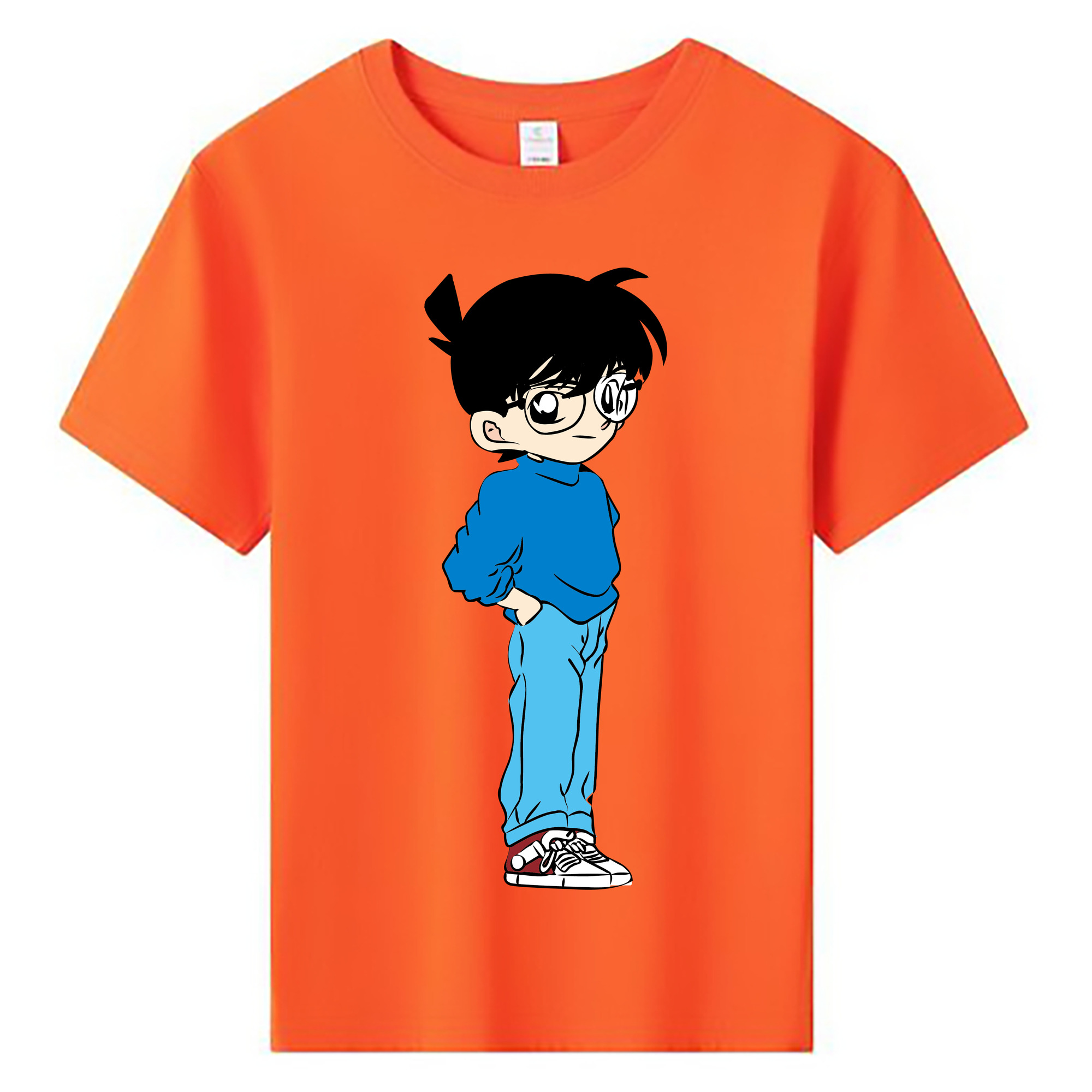 （画像用） 名探偵コナン 江戸川 コナン Detective Conan Conan Edogawa 綿100％キッズTシャツ（フロントプリント）