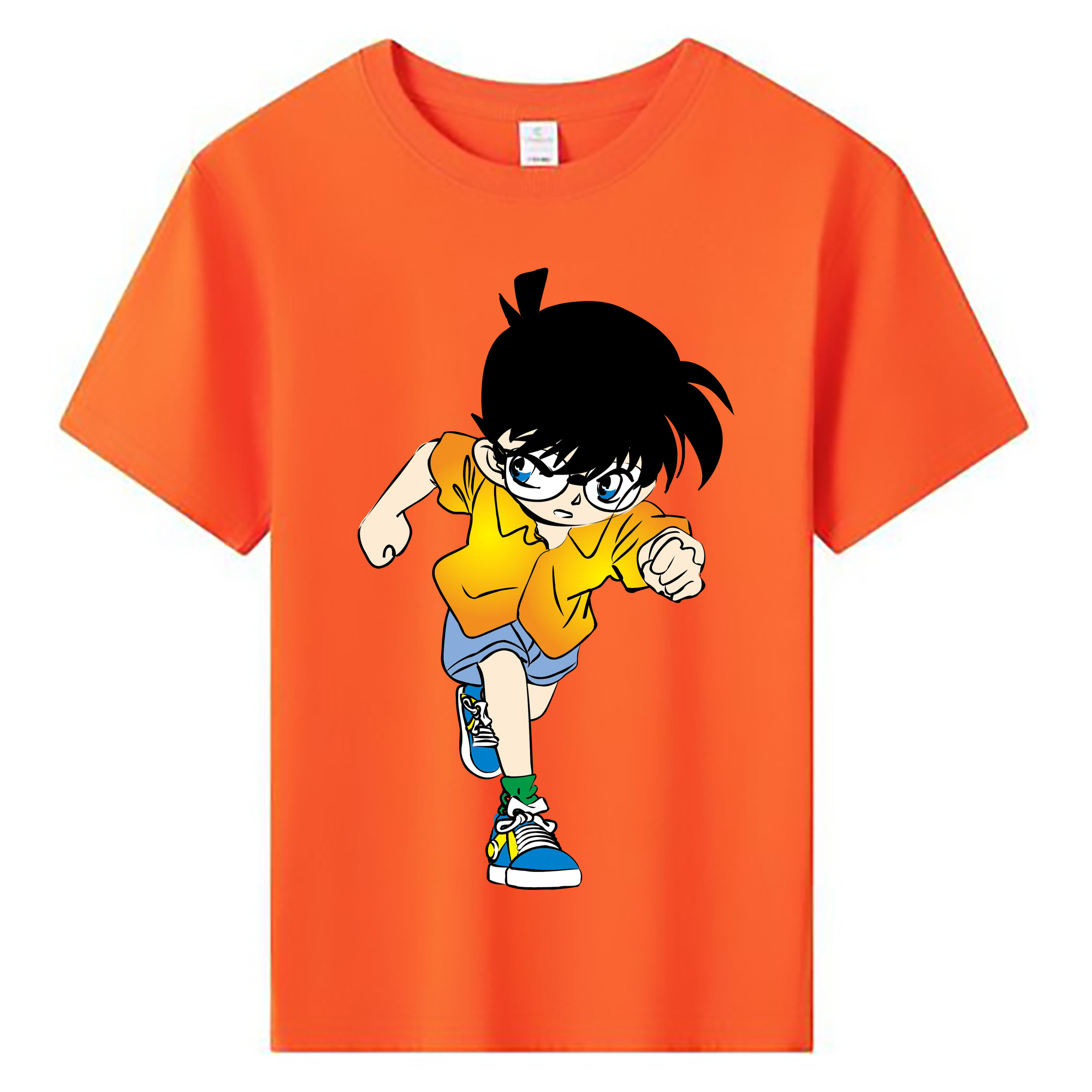 （画像用） 名探偵コナン 江戸川 コナン Detective Conan Conan Edogawa 綿100％キッズTシャツ（フロントプリント）