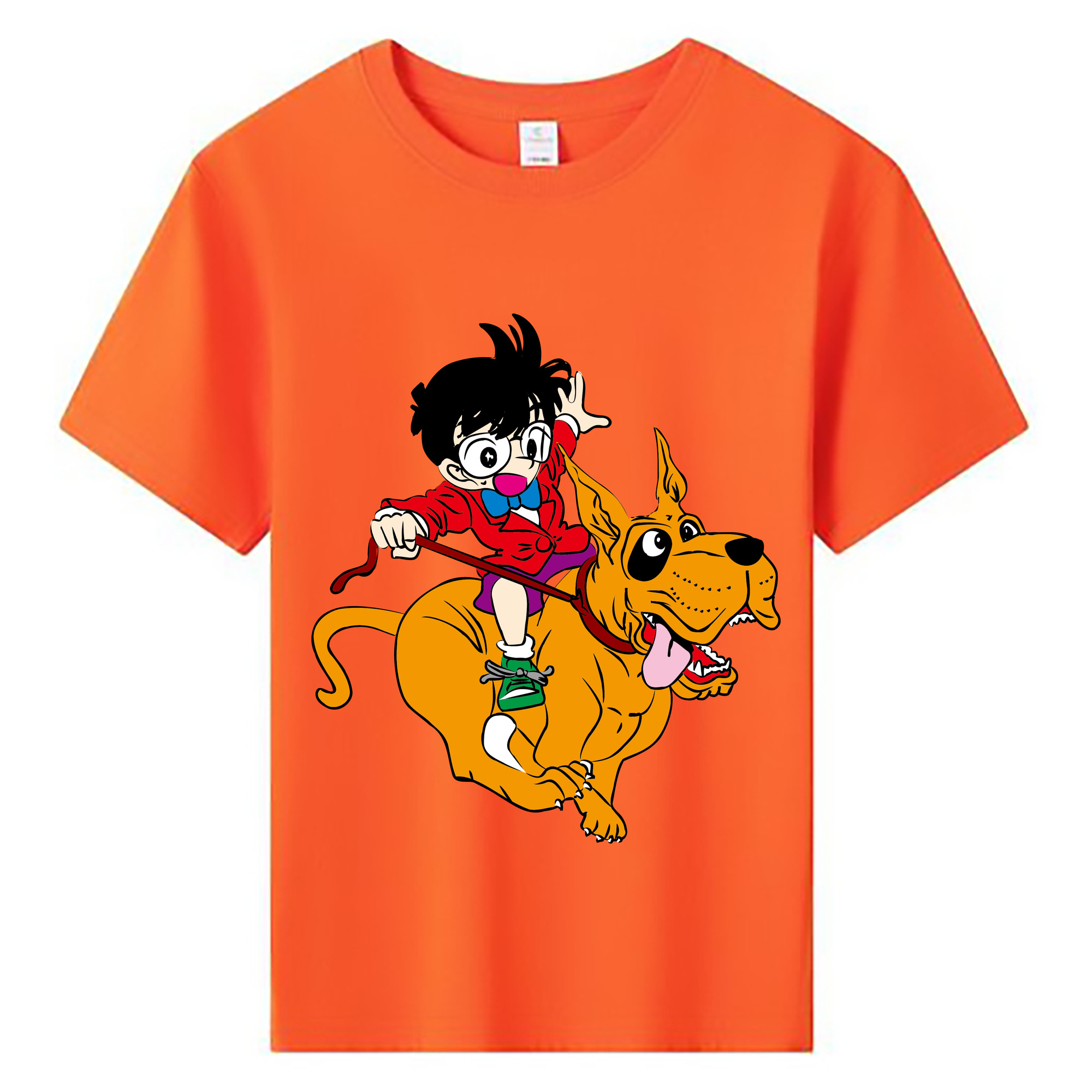 （画像用） 名探偵コナン 江戸川 コナン Detective Conan Conan Edogawa 綿100％キッズTシャツ（フロントプリント）