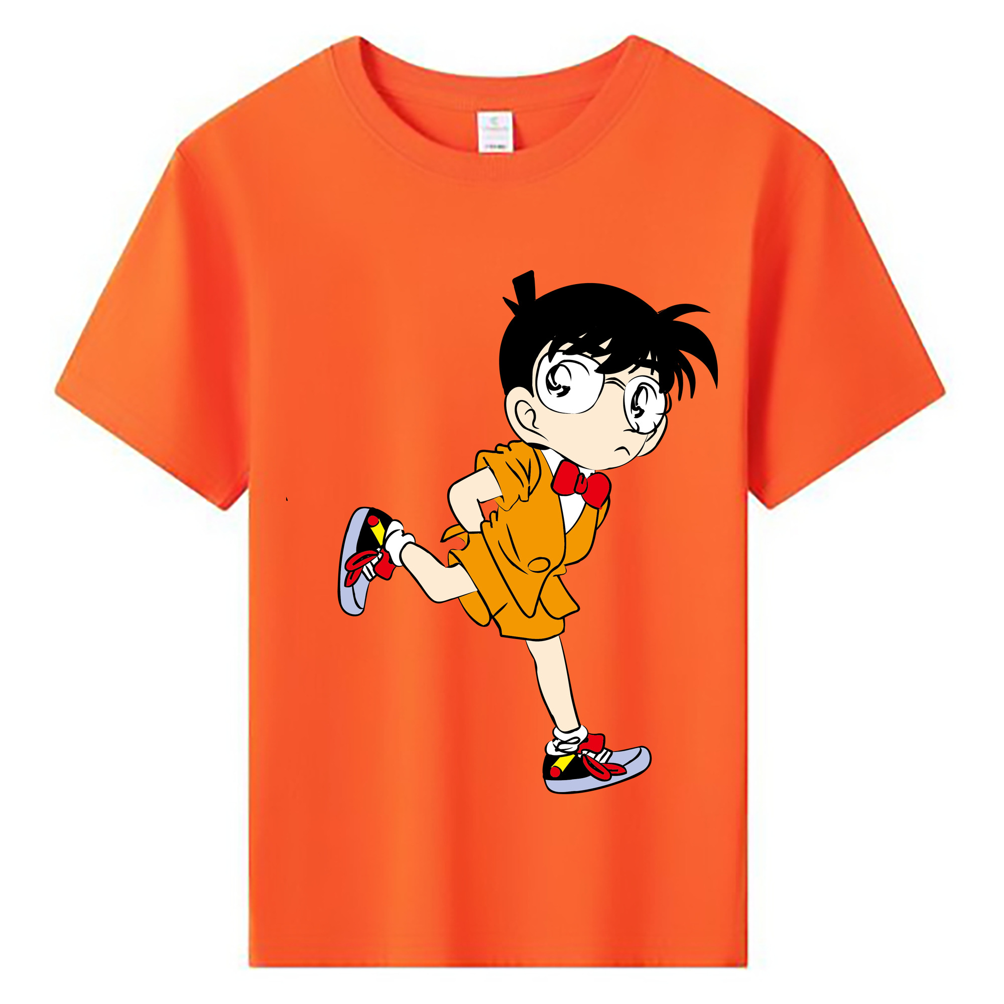 （画像用） 名探偵コナン 江戸川 コナン Detective Conan Conan Edogawa 綿100％キッズTシャツ（フロントプリント）