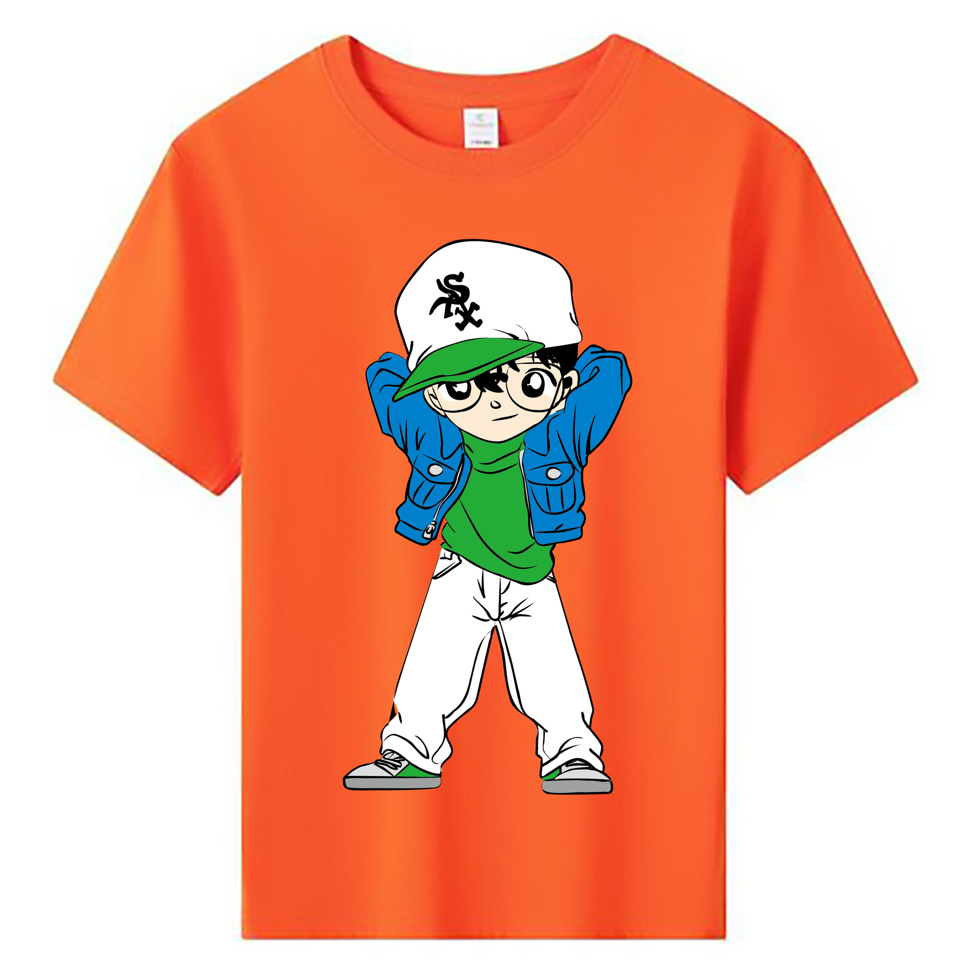 （画像用） 名探偵コナン 江戸川 コナン Detective Conan Conan Edogawa 綿100％キッズTシャツ（フロントプリント）