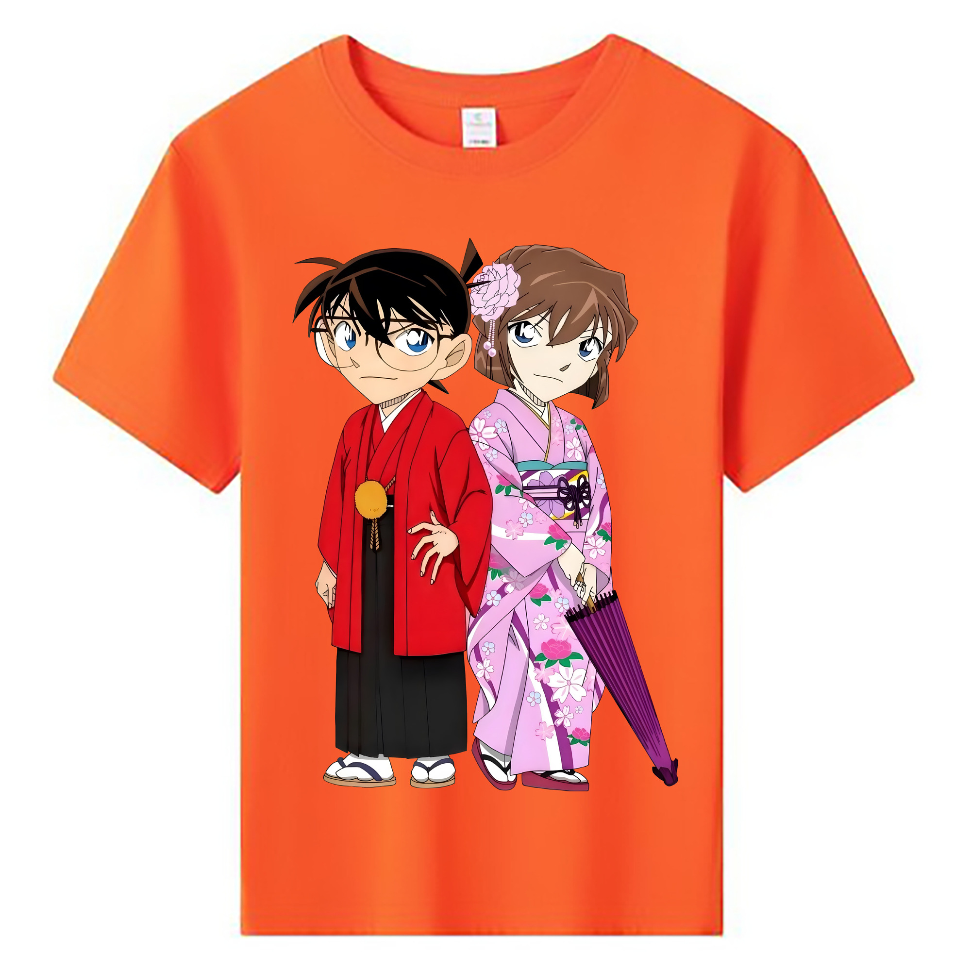 （画像用） 名探偵コナン 江戸川 コナン Detective Conan Conan Edogawa 綿100％キッズTシャツ（フロントプリント）