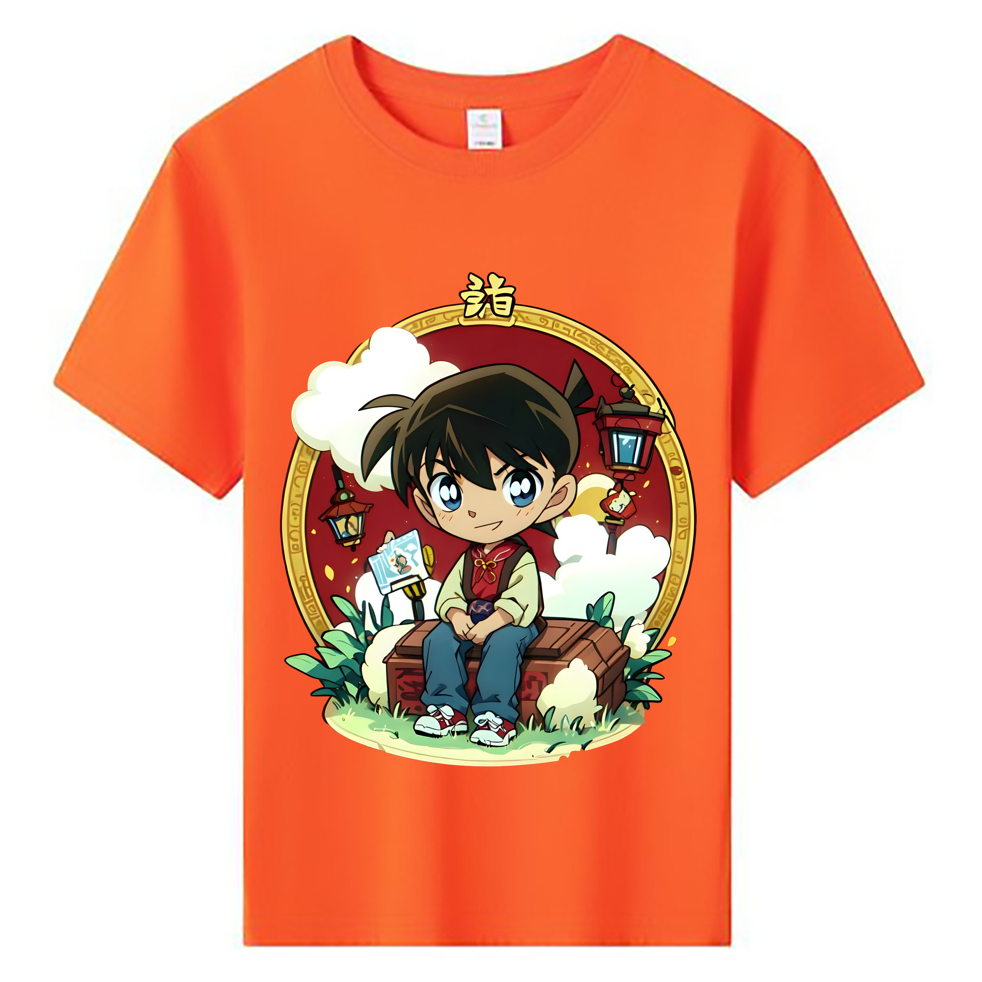 （画像用） 名探偵コナン 江戸川 コナン Detective Conan Conan Edogawa 綿100％キッズTシャツ（フロントプリント）