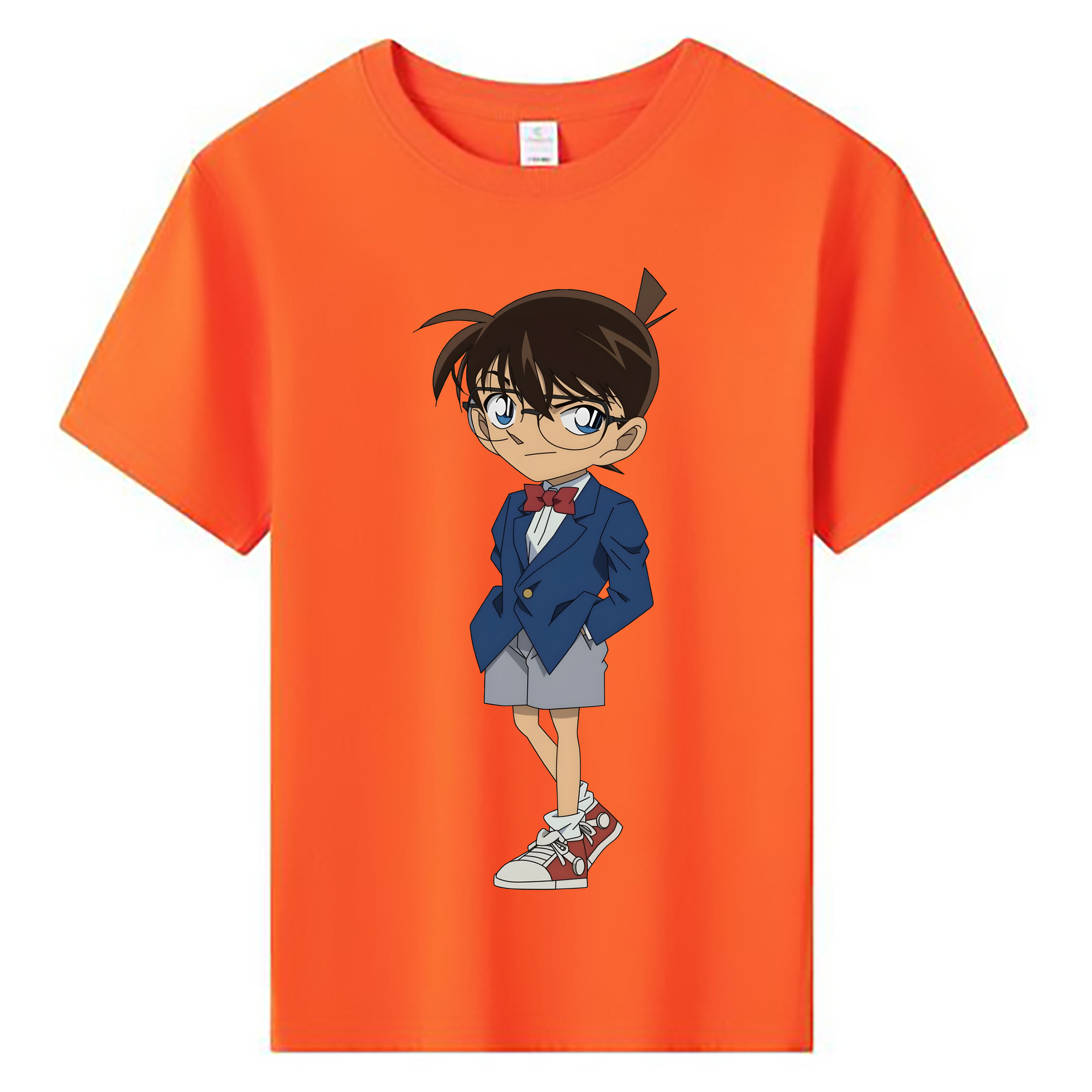 （画像用） 名探偵コナン 江戸川 コナン Detective Conan Conan Edogawa 綿100％キッズTシャツ（フロントプリント）