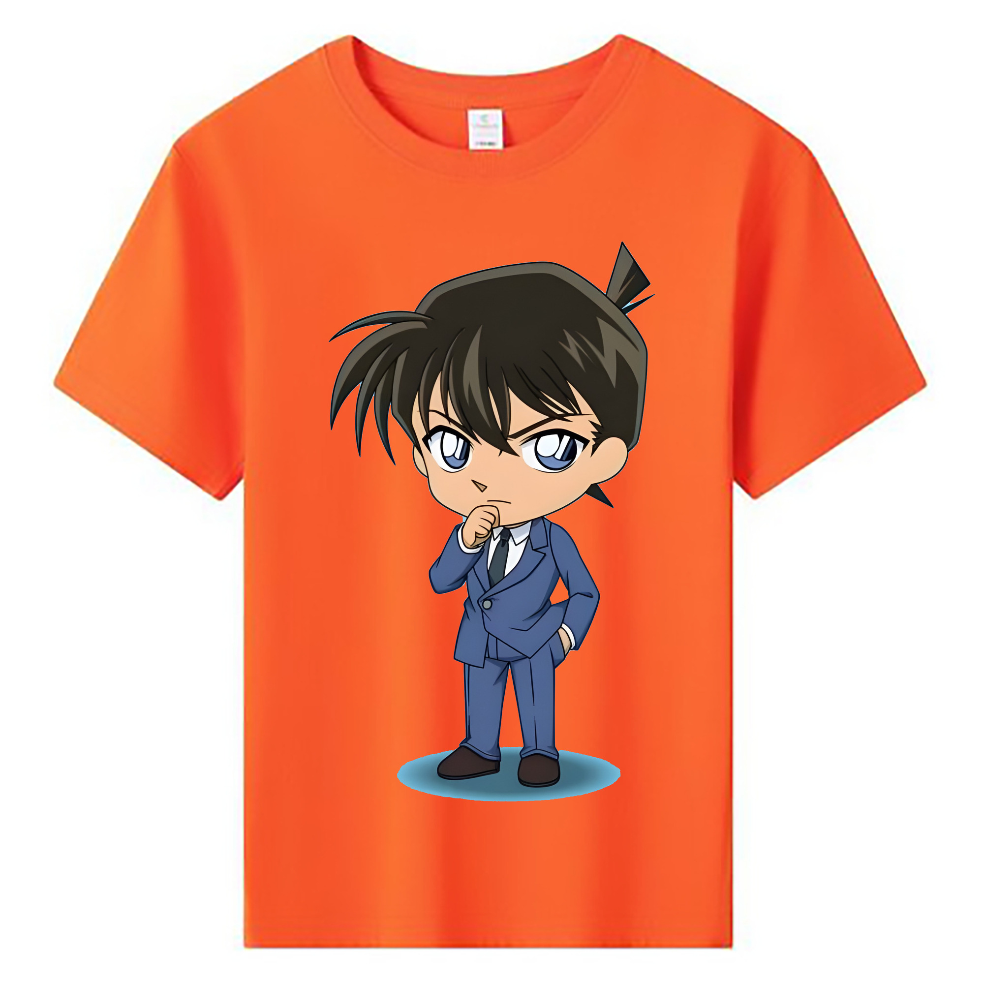 （画像用） 名探偵コナン 江戸川 コナン Detective Conan Conan Edogawa 綿100％キッズTシャツ（フロントプリント）
