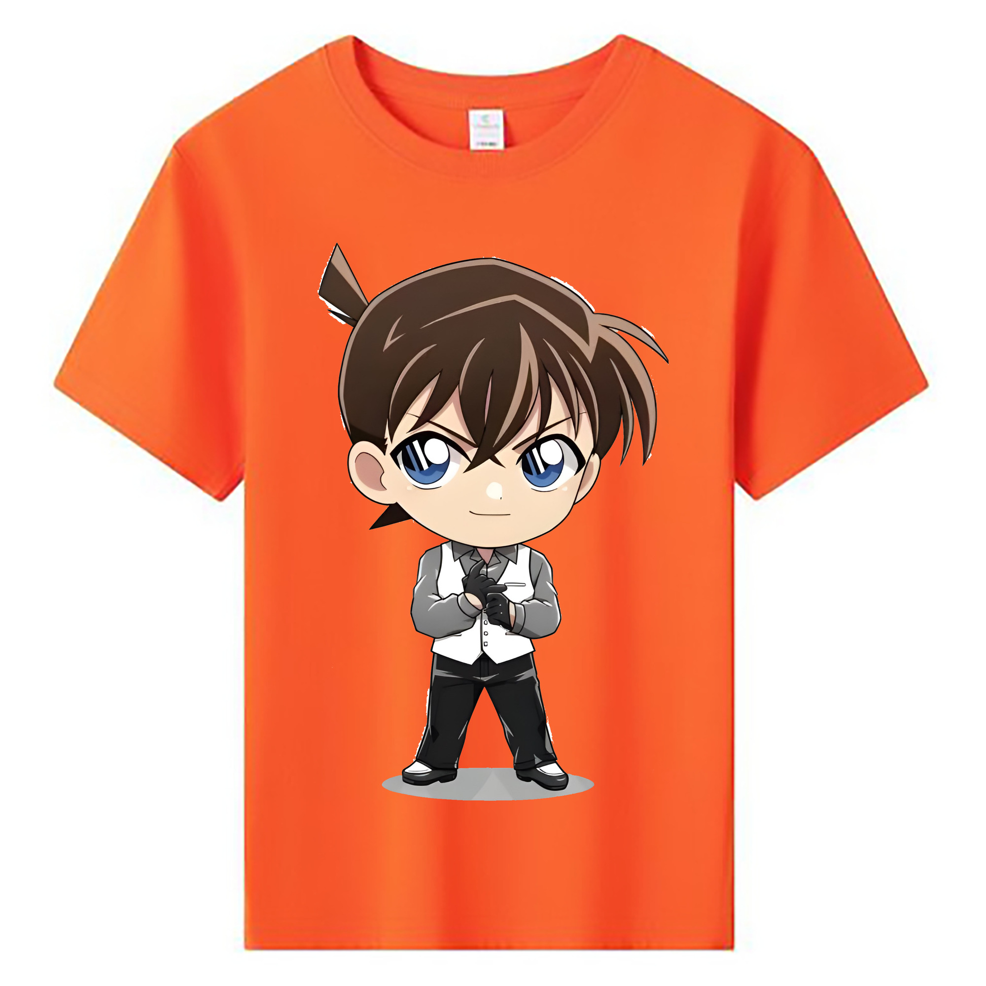 （画像用） 名探偵コナン 江戸川 コナン Detective Conan Conan Edogawa 綿100％キッズTシャツ（フロントプリント）