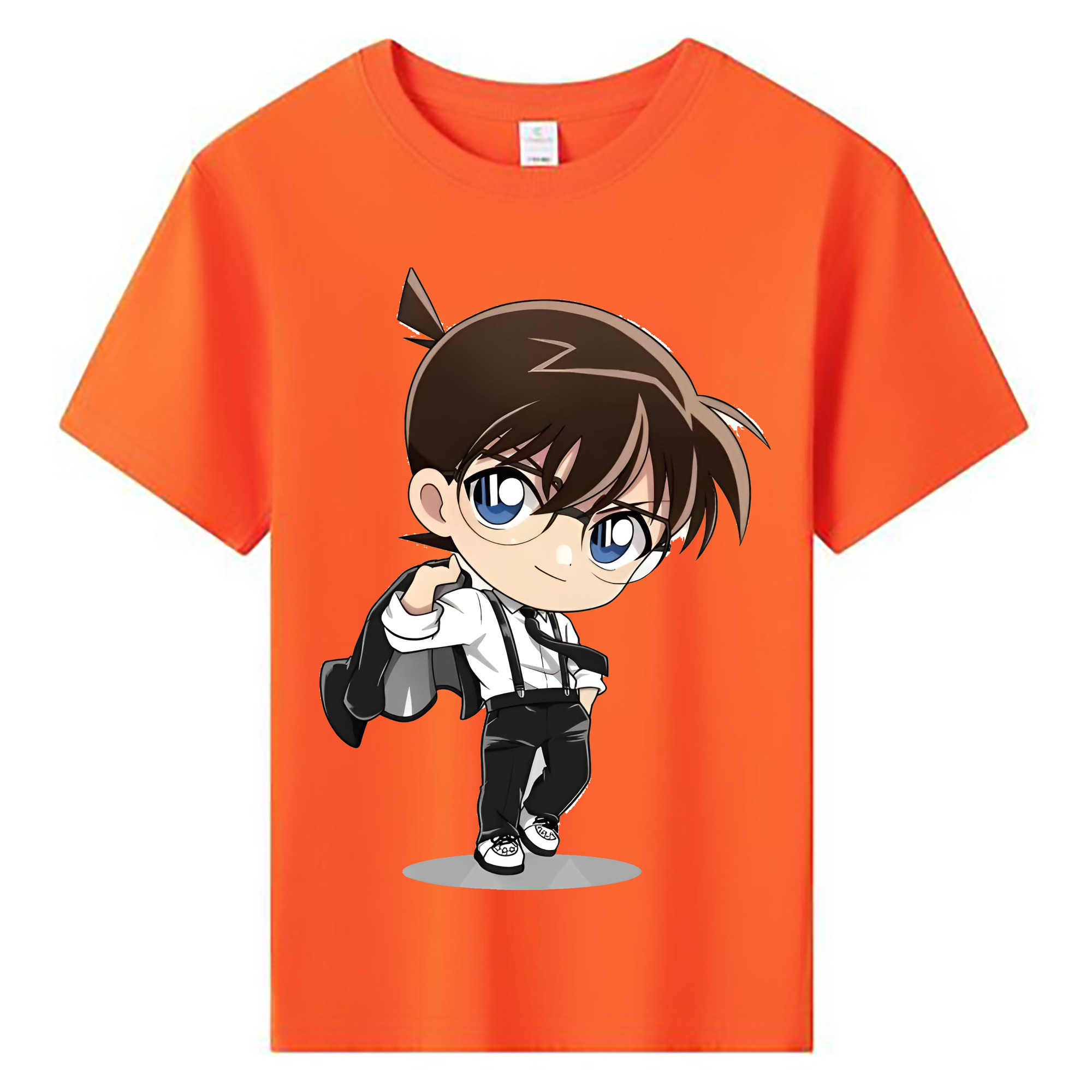 （画像用） 名探偵コナン 江戸川 コナン Detective Conan Conan Edogawa 綿100％キッズTシャツ（フロントプリント）