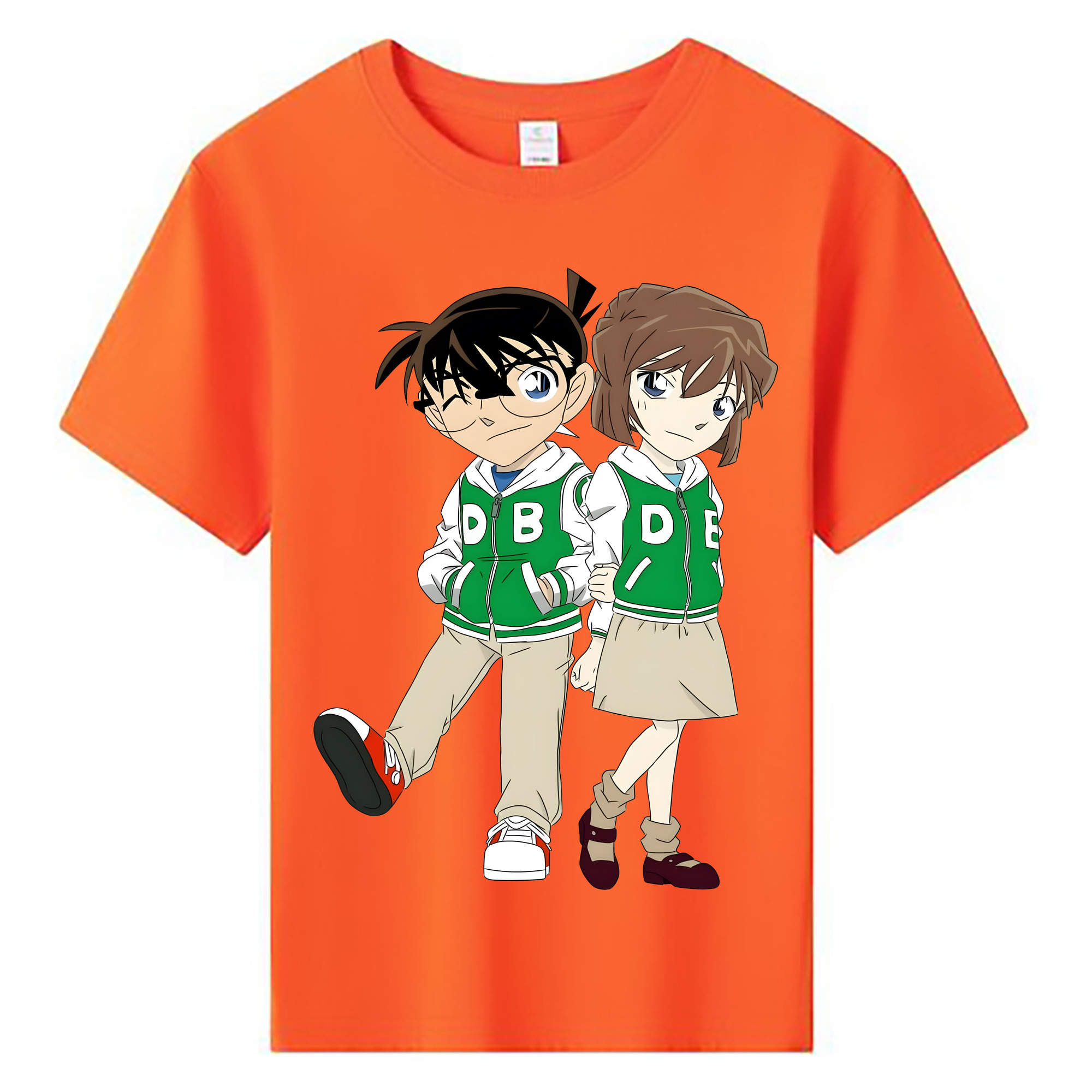 （画像用） 名探偵コナン 江戸川 コナン Detective Conan Conan Edogawa 綿100％キッズTシャツ（フロントプリント）