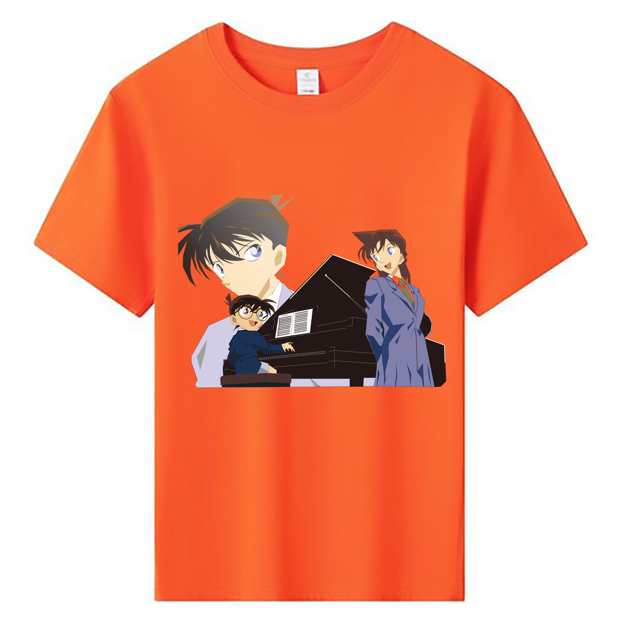 （画像用） 名探偵コナン 毛利 蘭 もうり らん、モーリ ラン Detective Conan Rachel Moore 綿100％キッズTシャツ（フロントプリント）