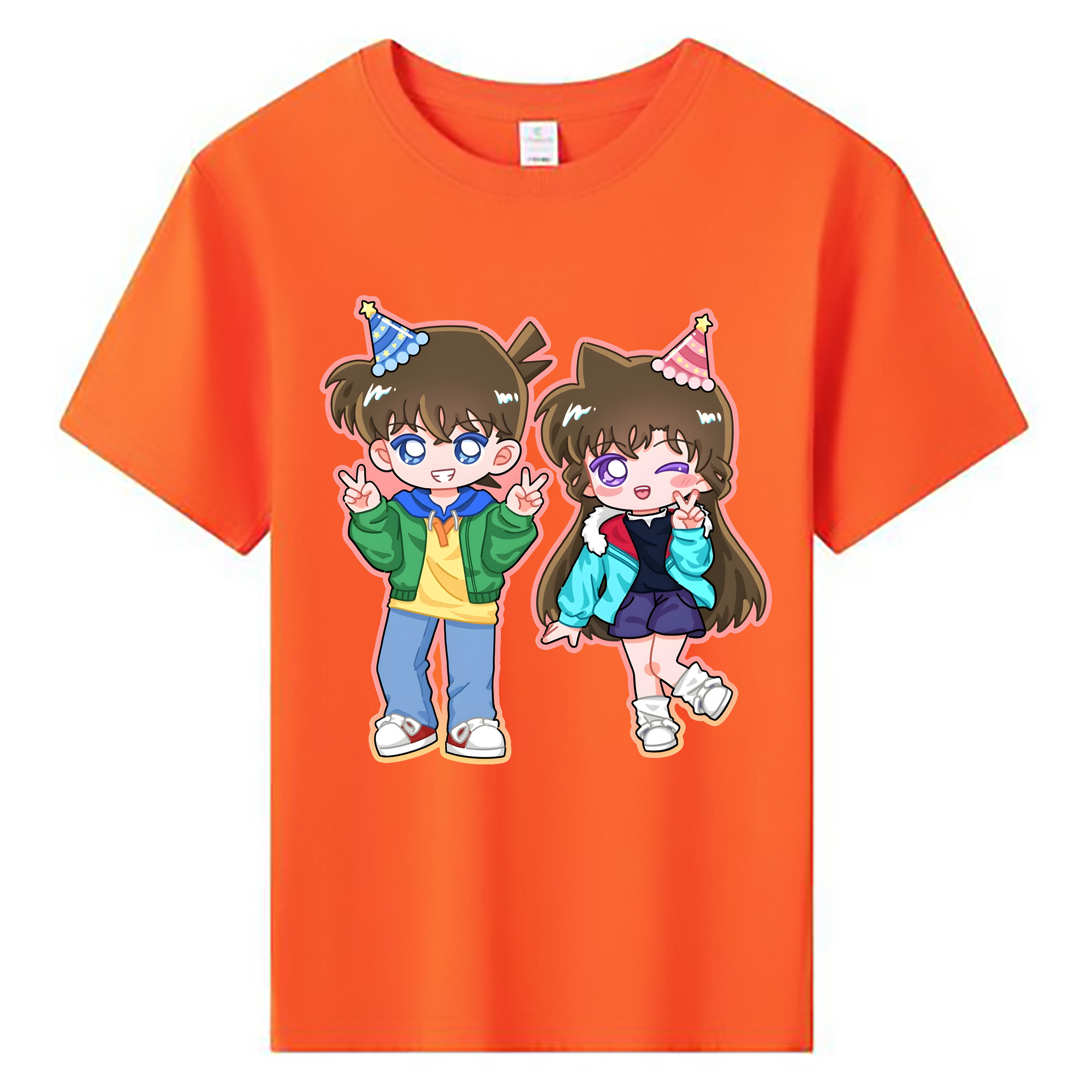 （画像用） 名探偵コナン 毛利 蘭 もうり らん、モーリ ラン Detective Conan Rachel Moore 綿100％キッズTシャツ（フロントプリント）