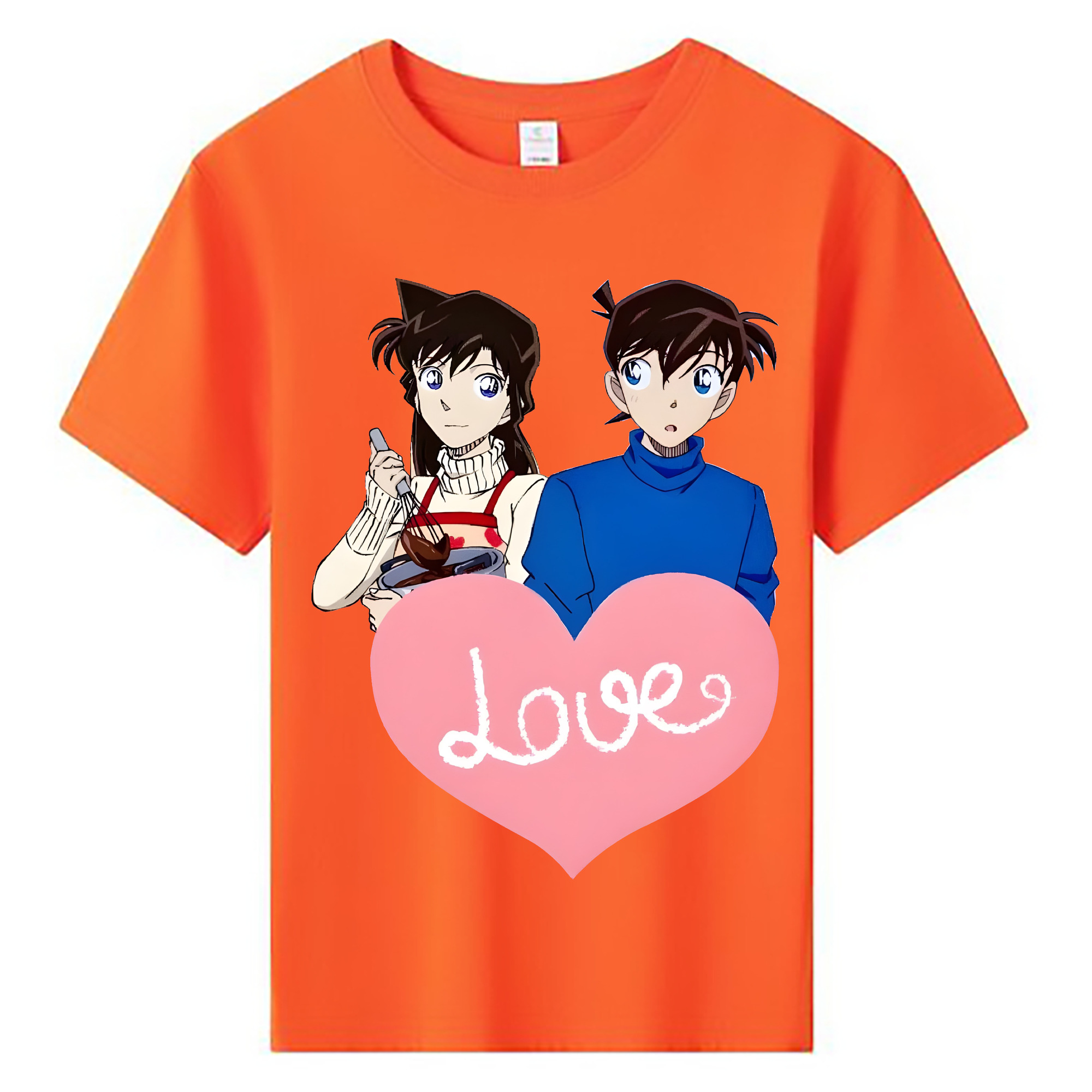（画像用） 名探偵コナン 毛利 蘭 もうり らん、モーリ ラン Detective Conan Rachel Moore 綿100％キッズTシャツ（フロントプリント）