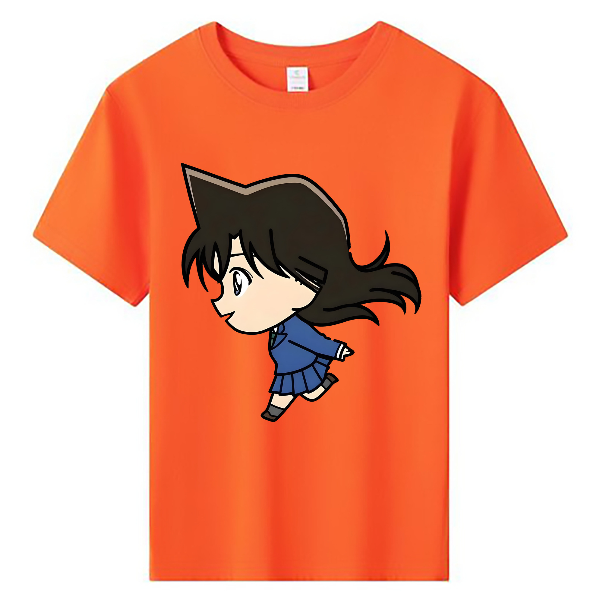 （画像用） 名探偵コナン 毛利 蘭 もうり らん、モーリ ラン Detective Conan Rachel Moore 綿100％キッズTシャツ（フロントプリント）