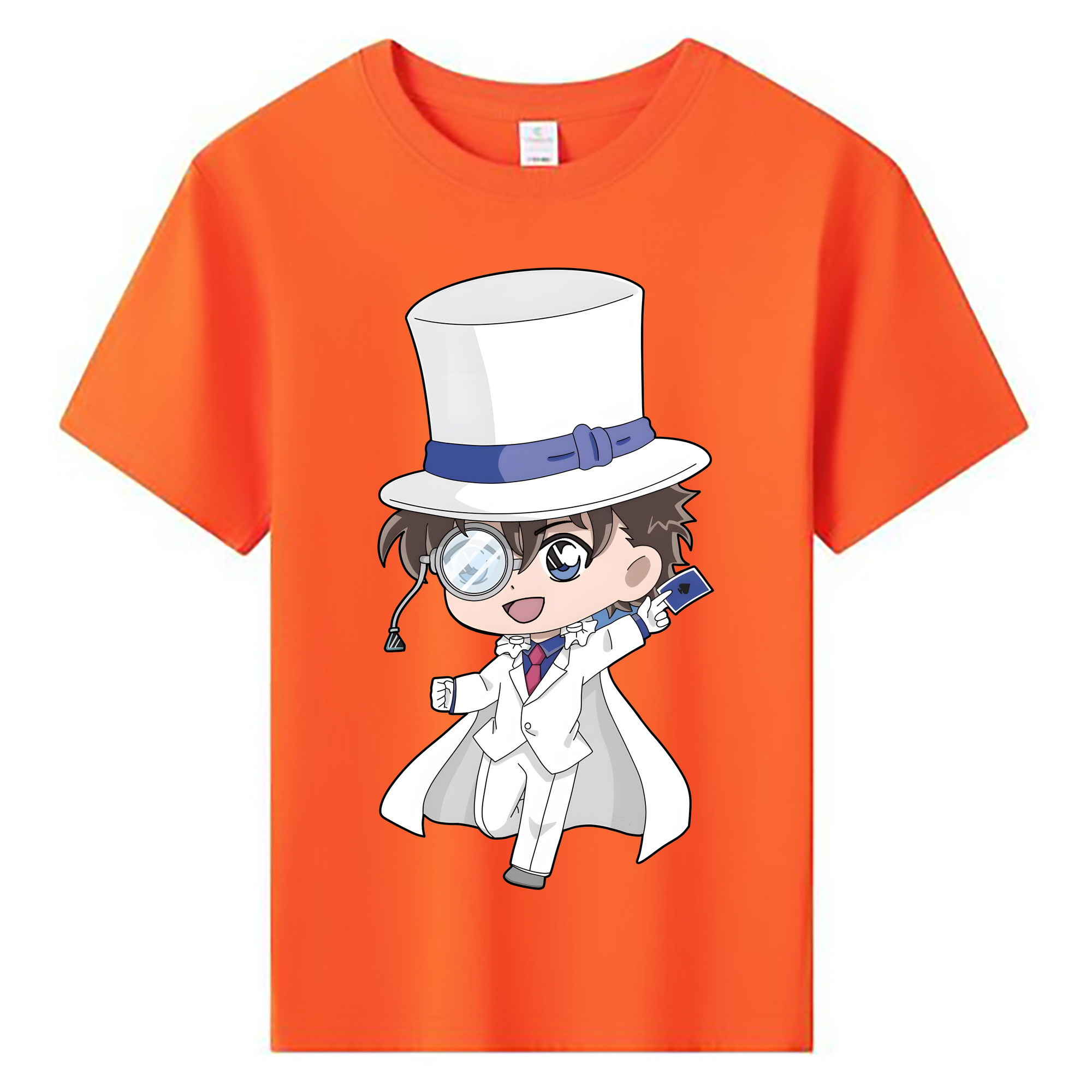 （画像用） 名探偵コナン くろば かいと Detective Conan Kuroba Kaito 綿100％キッズTシャツ（フロントプリント）