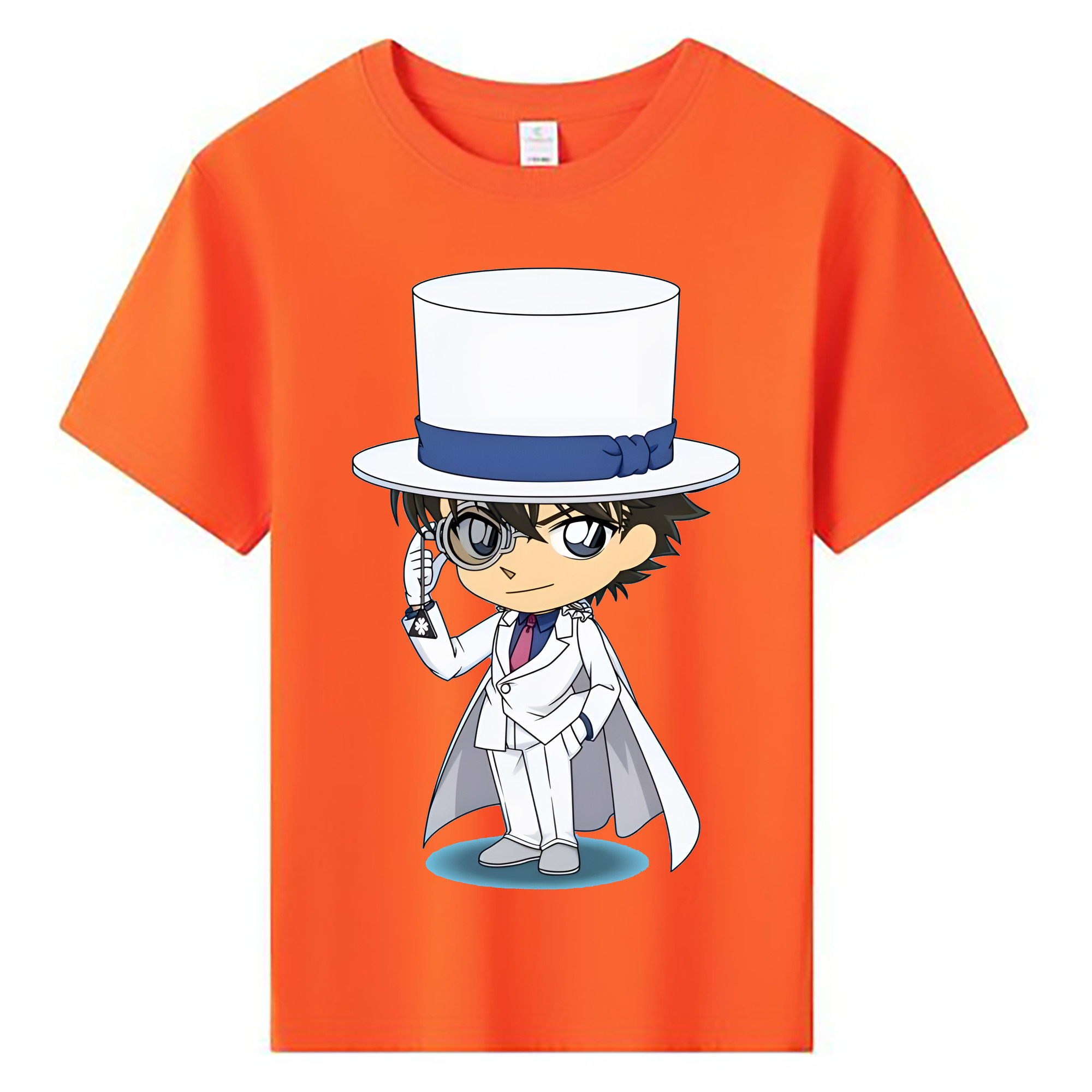 （画像用） 名探偵コナン くろば かいと Detective Conan Kuroba Kaito 綿100％キッズTシャツ（フロントプリント）