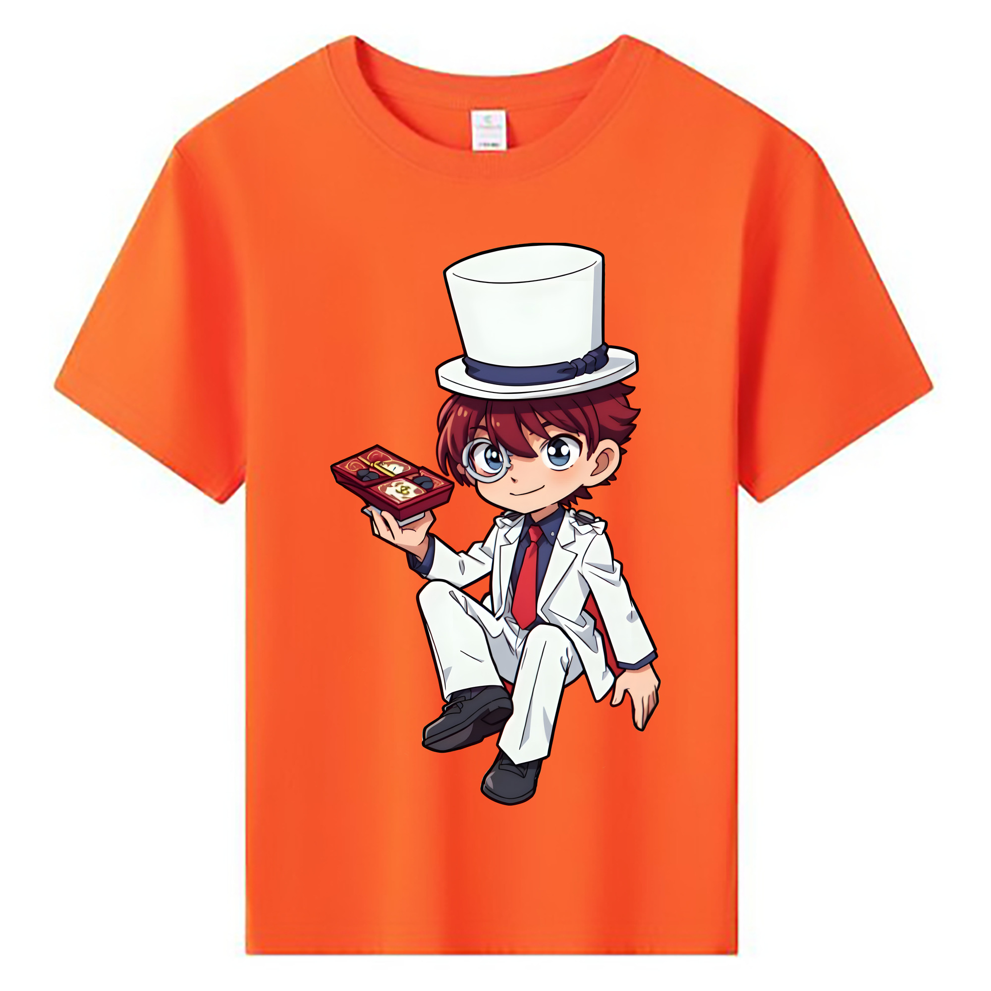 （画像用） 名探偵コナン くろば かいと Detective Conan Kuroba Kaito 綿100％キッズTシャツ（フロントプリント）