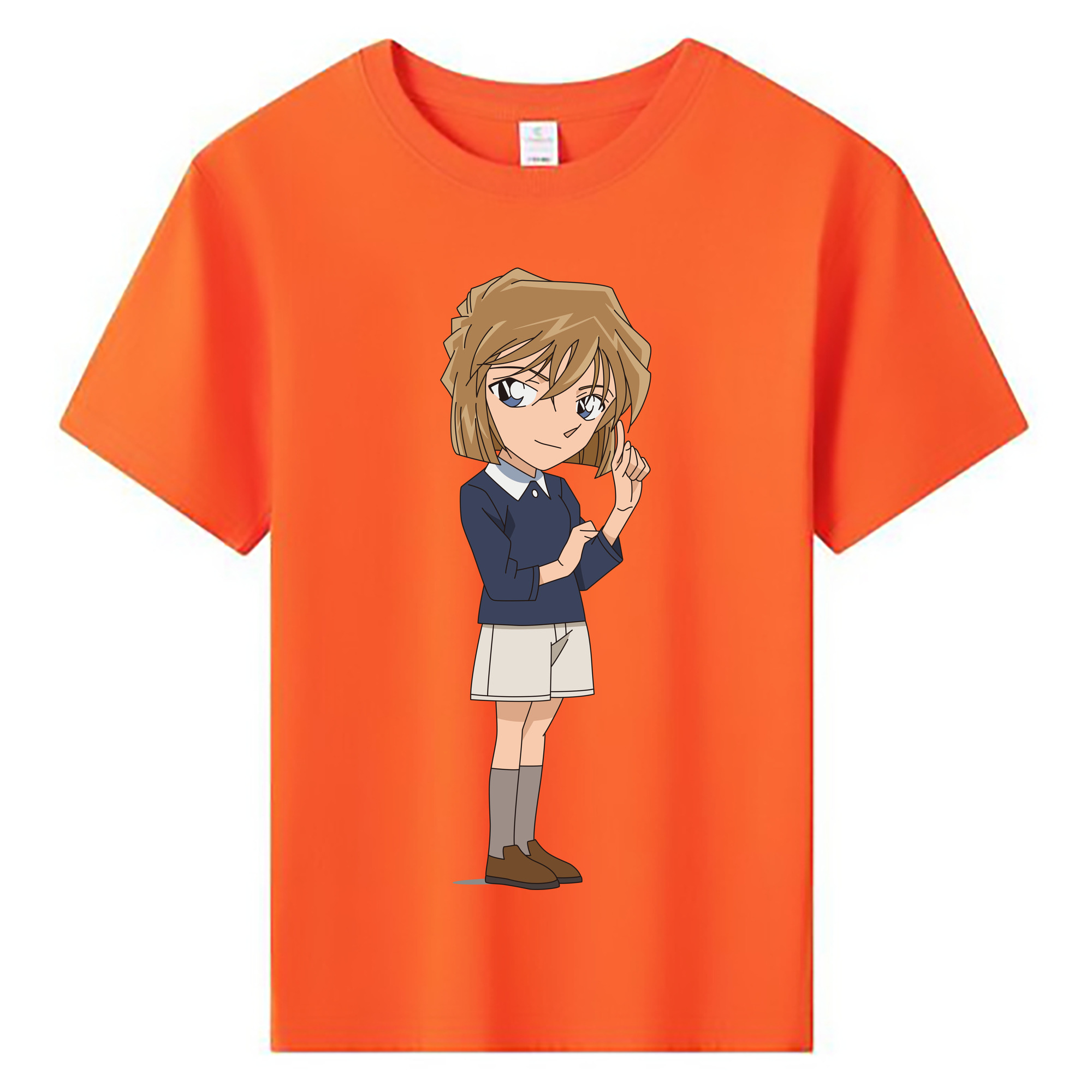 （画像用） 名探偵コナン 灰原 哀 はいばら あい Detective Conan Anita Hailey、Vi Graythorn Haibara Ai 綿100％キッズTシャツ（フロントプリント）