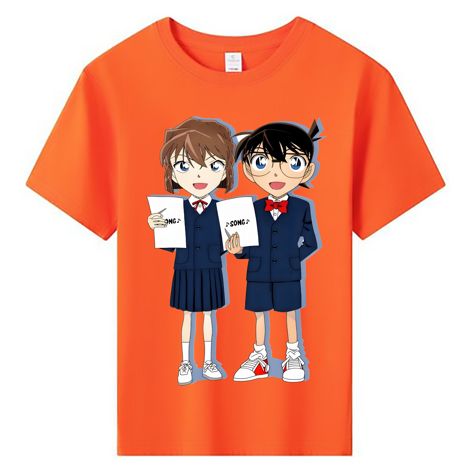 （画像用） 名探偵コナン 灰原 哀 はいばら あい Detective Conan Anita Hailey、Vi Graythorn Haibara Ai 綿100％キッズTシャツ（フロントプリント）