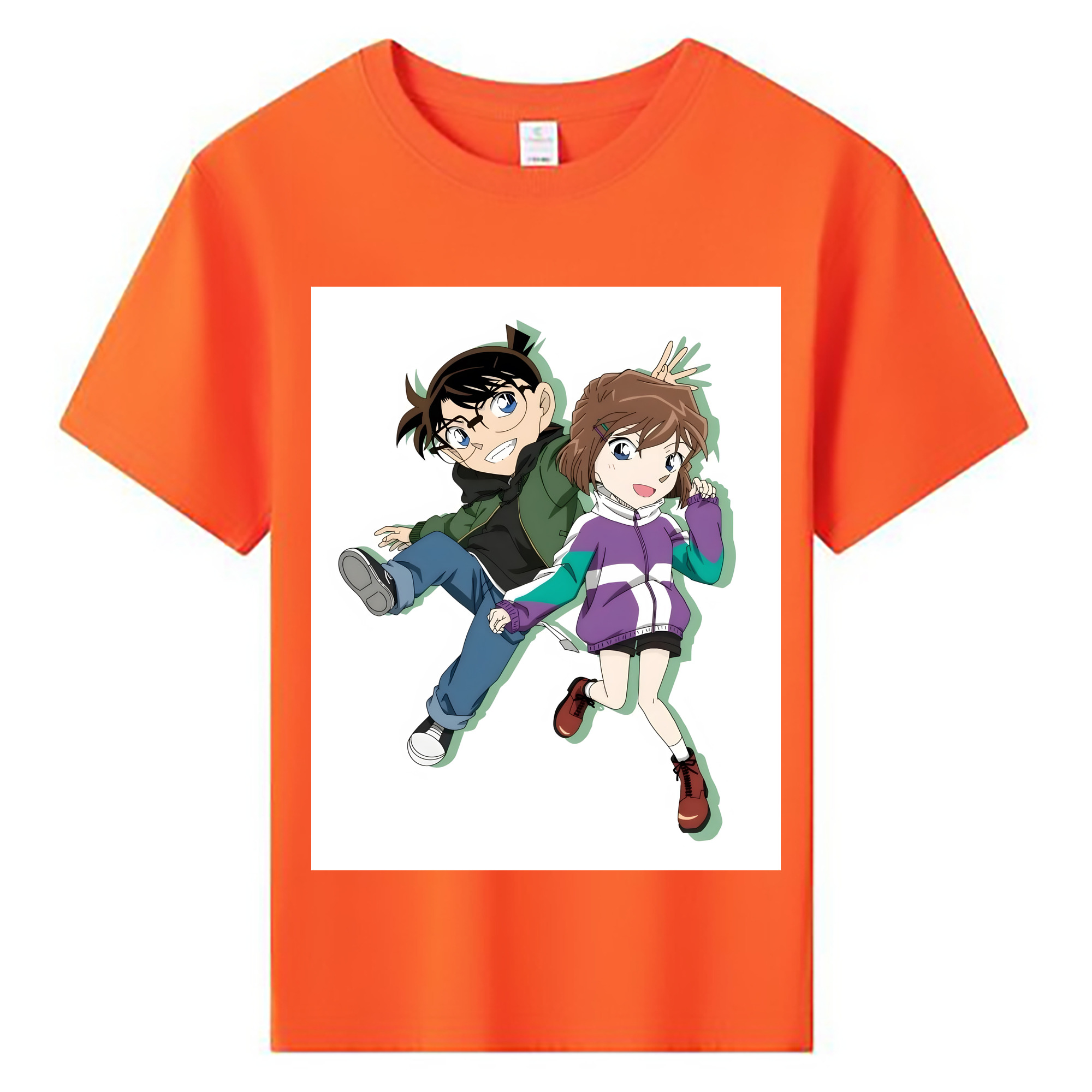 （画像用） 名探偵コナン 灰原 哀 はいばら あい Detective Conan Anita Hailey、Vi Graythorn Haibara Ai 綿100％キッズTシャツ（フロントプリント）