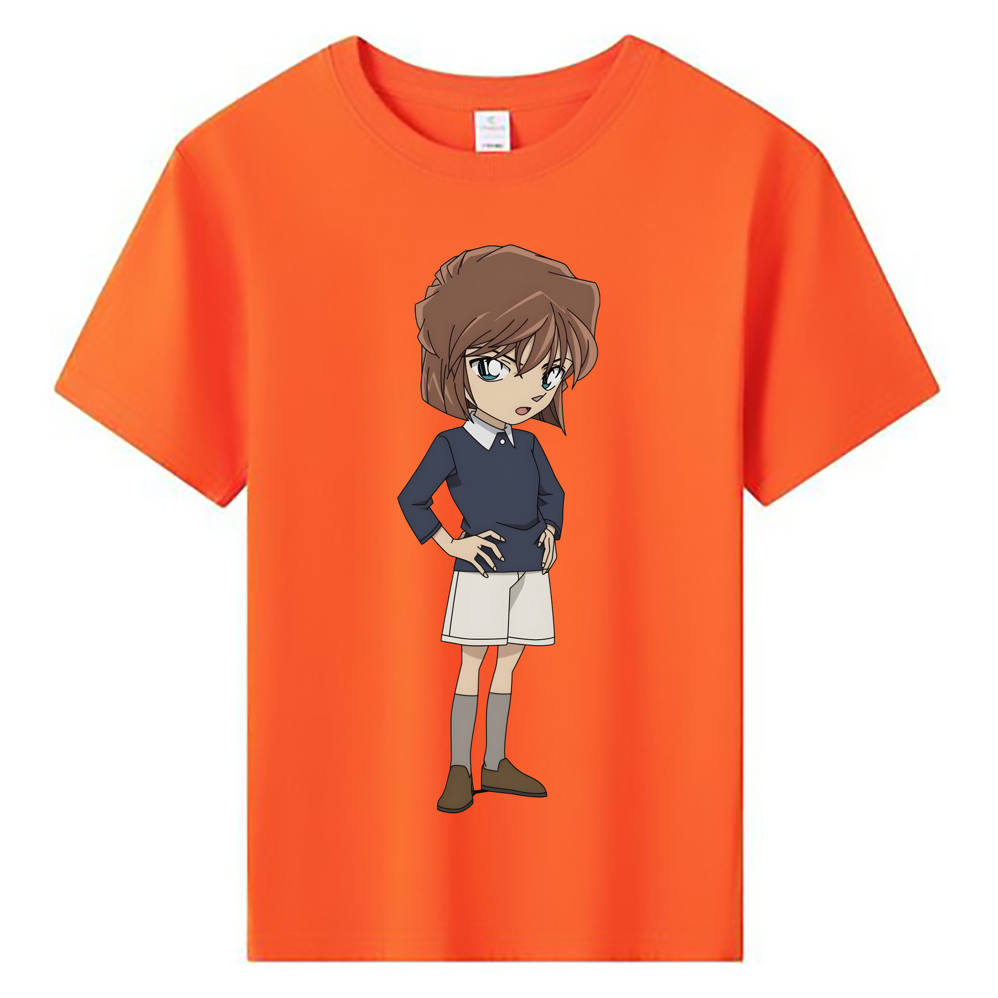 （画像用） 名探偵コナン 灰原 哀 はいばら あい Detective Conan Anita Hailey、Vi Graythorn Haibara Ai 綿100％キッズTシャツ（フロントプリント）