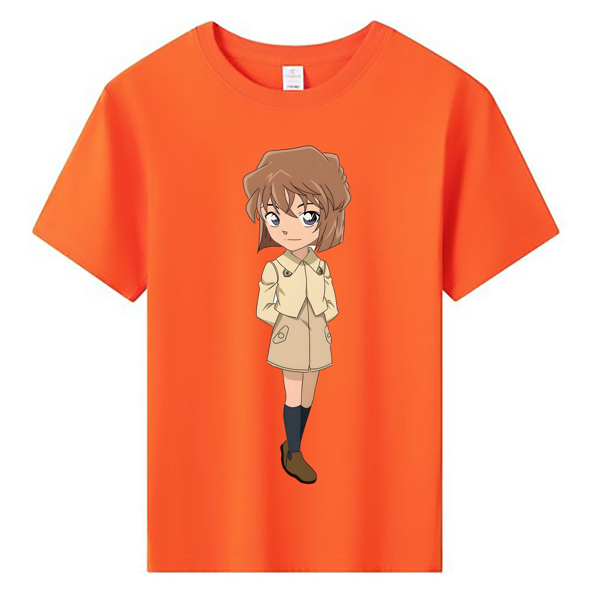 （画像用） 名探偵コナン 灰原 哀 はいばら あい Detective Conan Anita Hailey、Vi Graythorn Haibara Ai 綿100％キッズTシャツ（フロントプリント）
